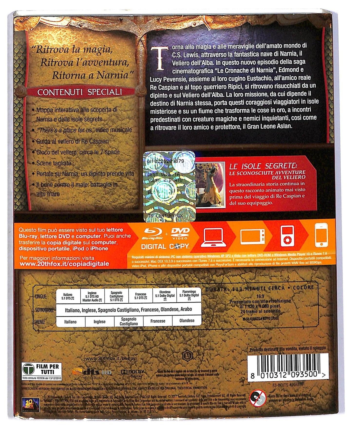 EBOND Le cronache di Narnia - Il viaggio del veliero (+DVD+copia digitale) BLURAY D800007