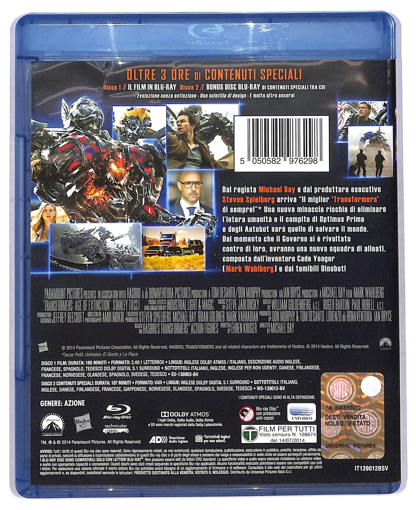 EBOND Transformers 4 - L'Era Dell'Estinzione + Bonus Disc BLURAY D800023