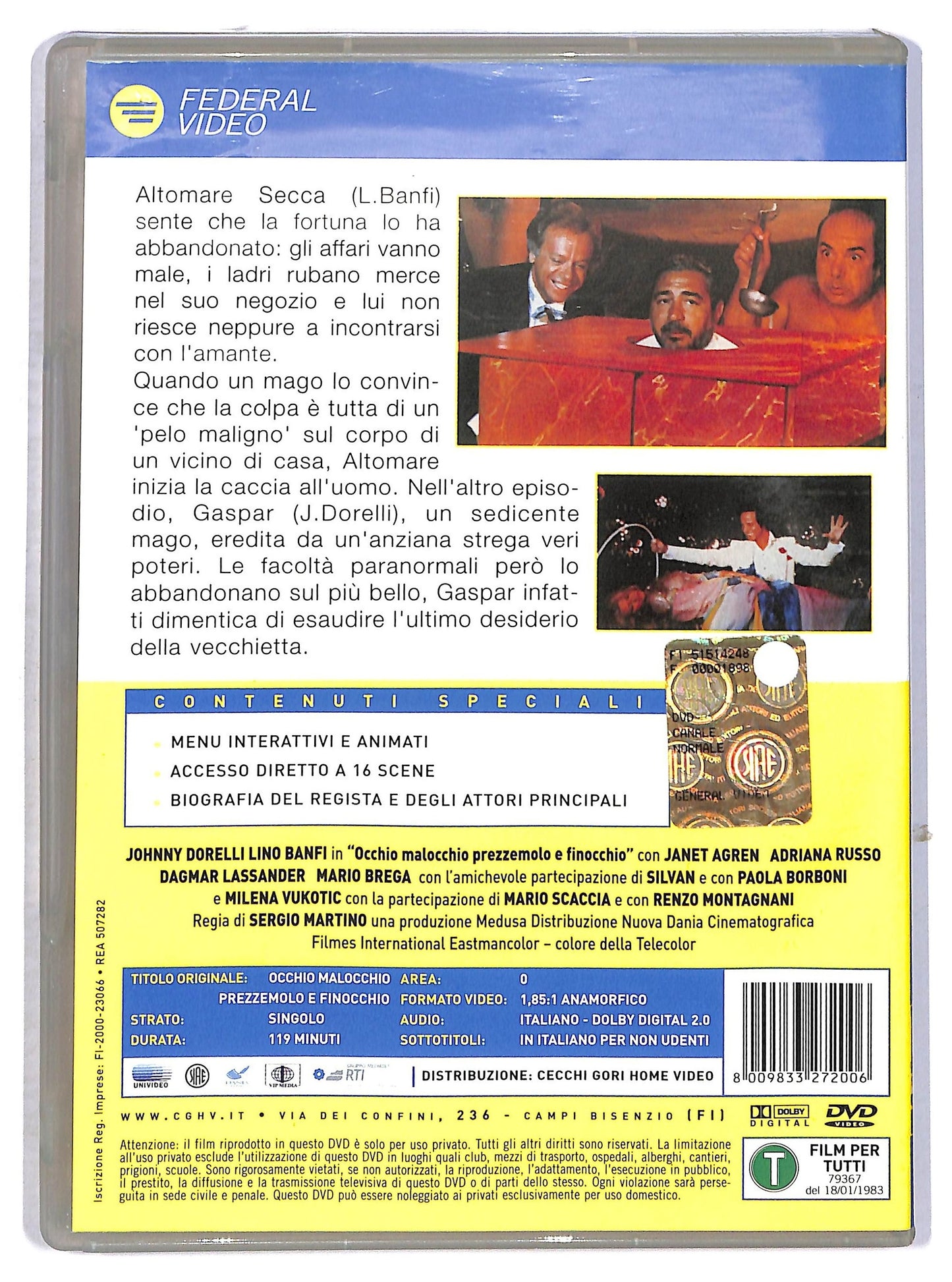 EBOND occhio malocchio prezzemolo e finocchio DVD D800130