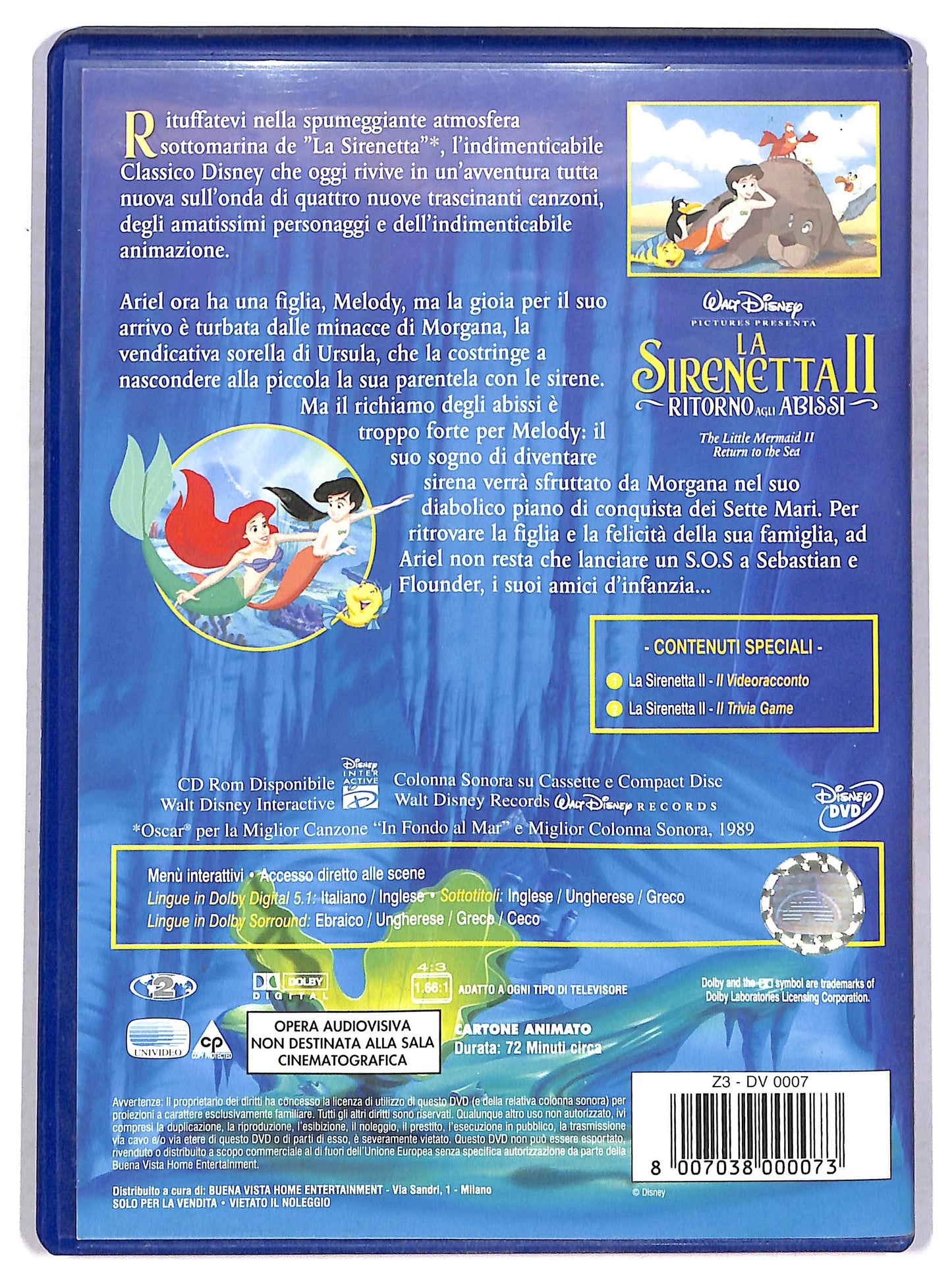 EBOND La sirenetta II - Ritorno agli abissi DVD D800210