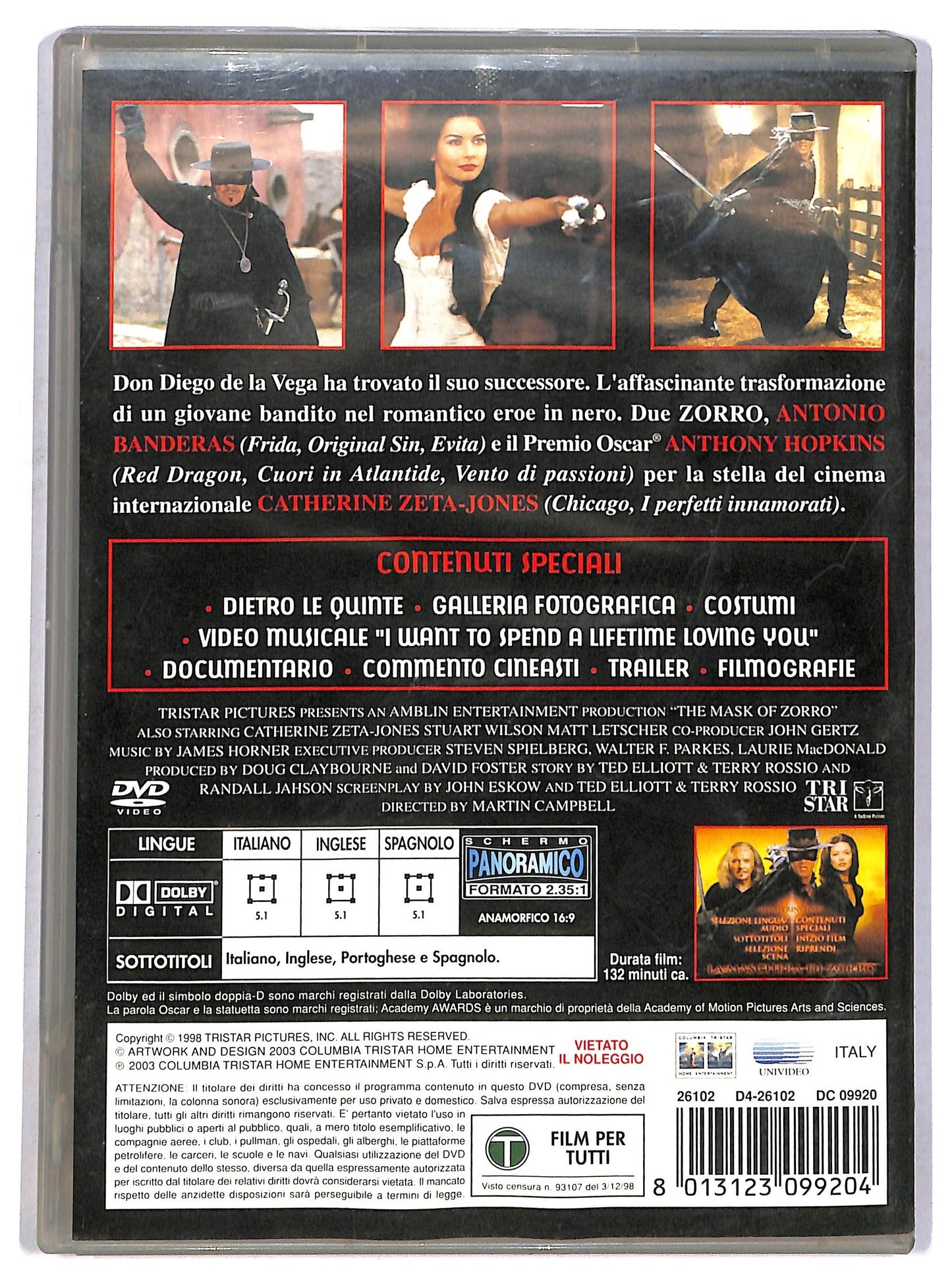 EBOND la maschera di zorro DVD D800224