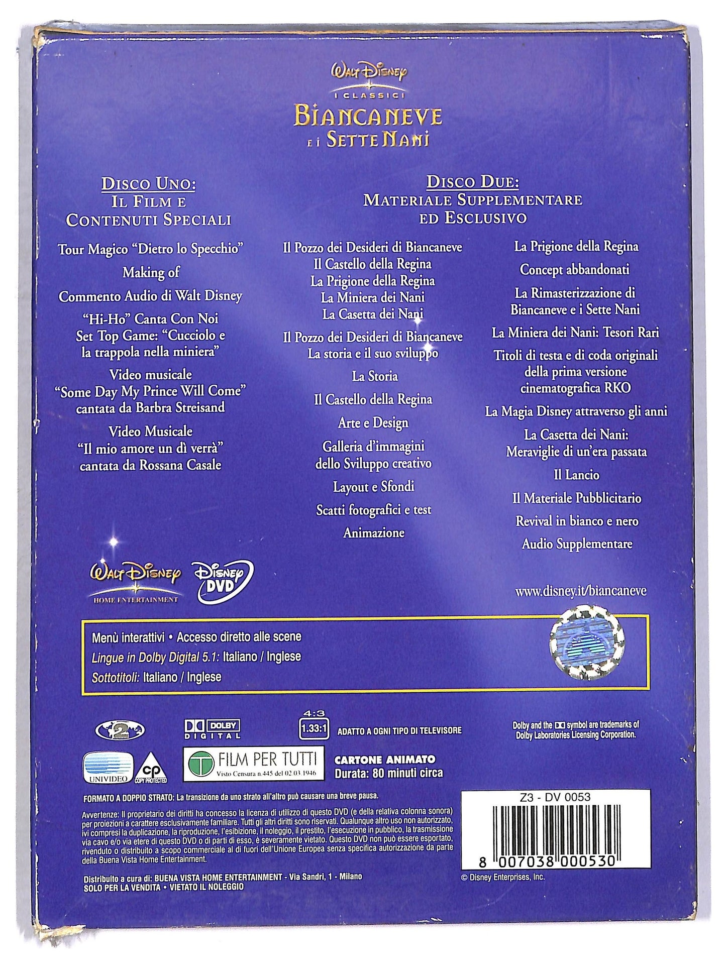 EBOND Biancaneve e i sette nani 2 dischi DELUXE EDITION DVD D800252