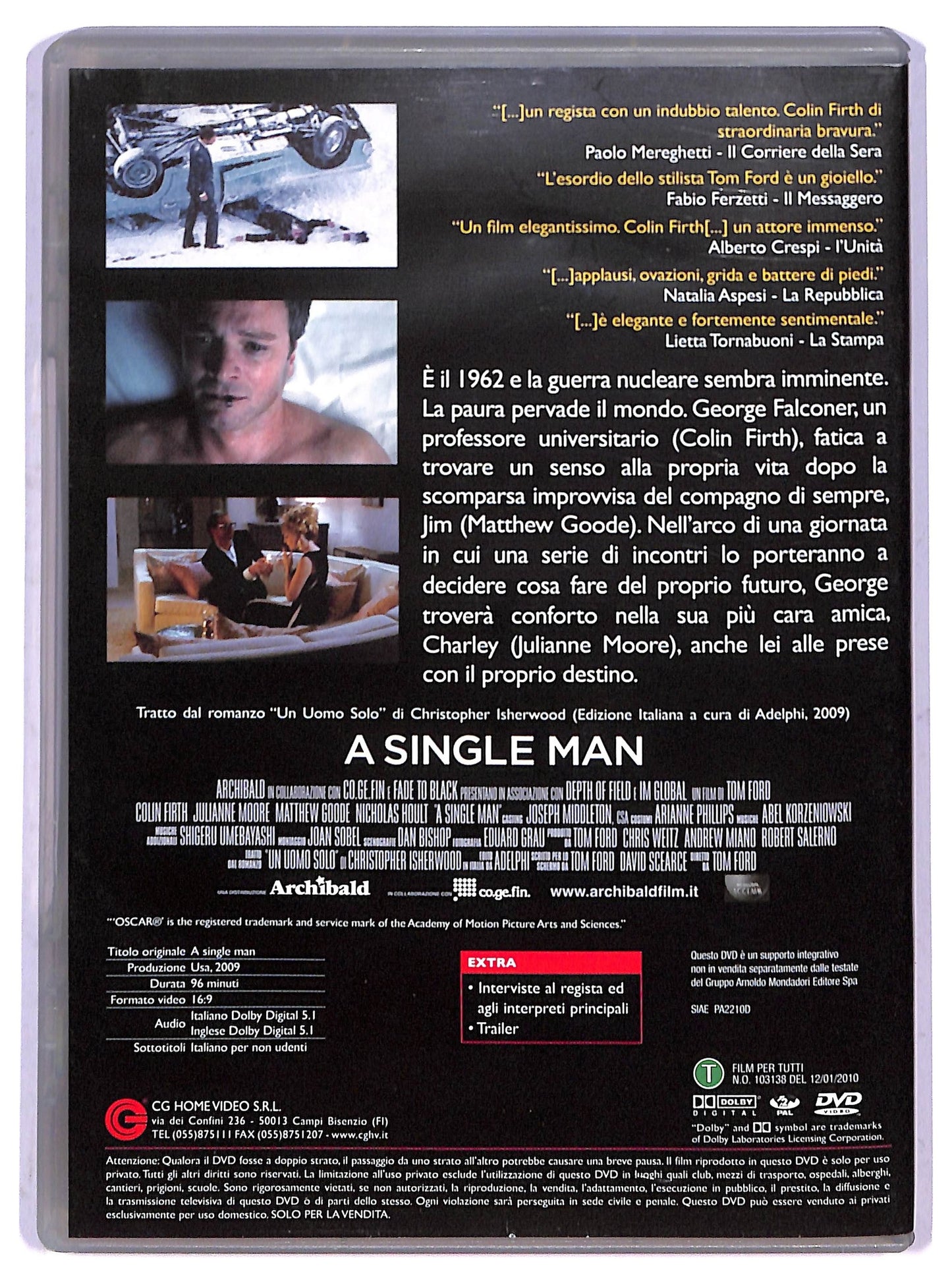 EBOND a single man EDITORIALE DVD D800549