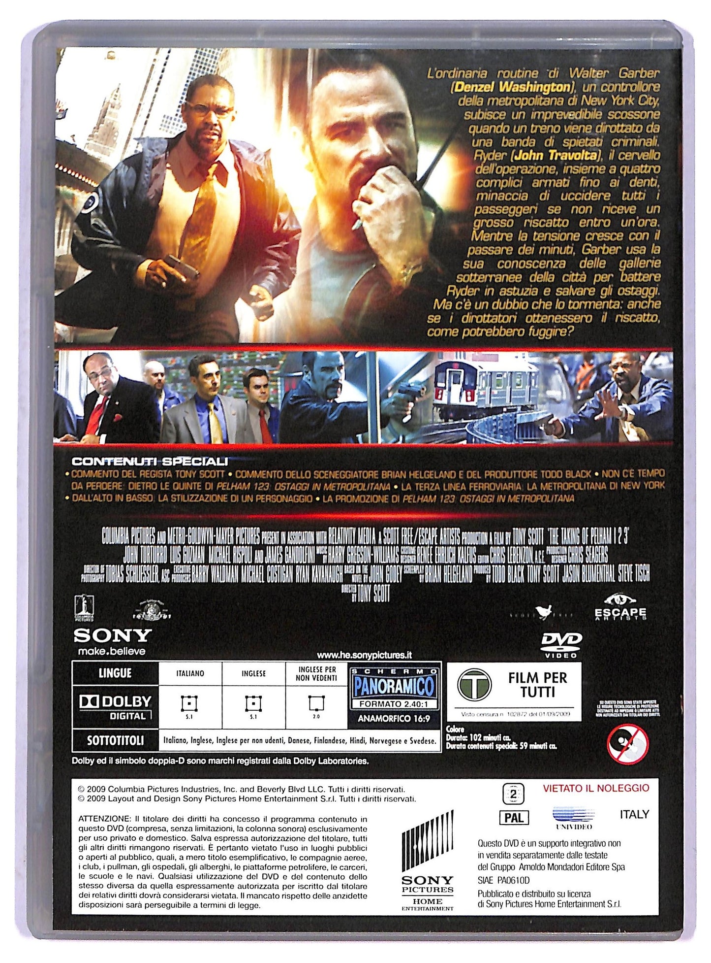 EBOND Pelham 123 - Ostaggi in metropolitana DVD EDITORIALE D800627