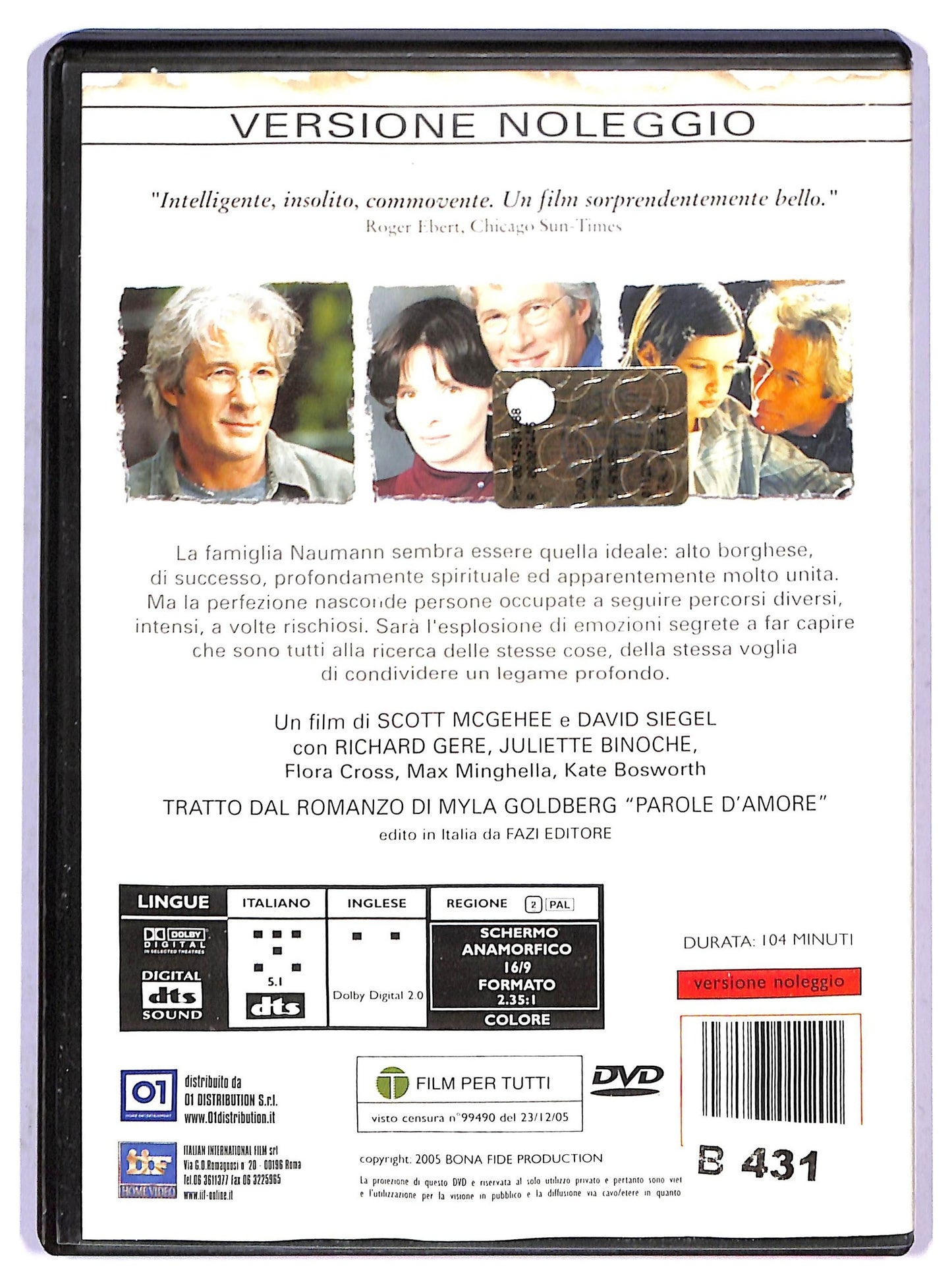 EBOND Parole d'amore NOLEGGIO DVD D801109