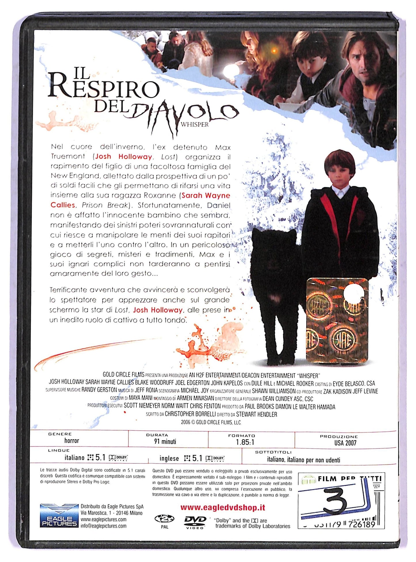 EBOND Il Respiro Del Diavolo DVD Ex Noleggio D801149