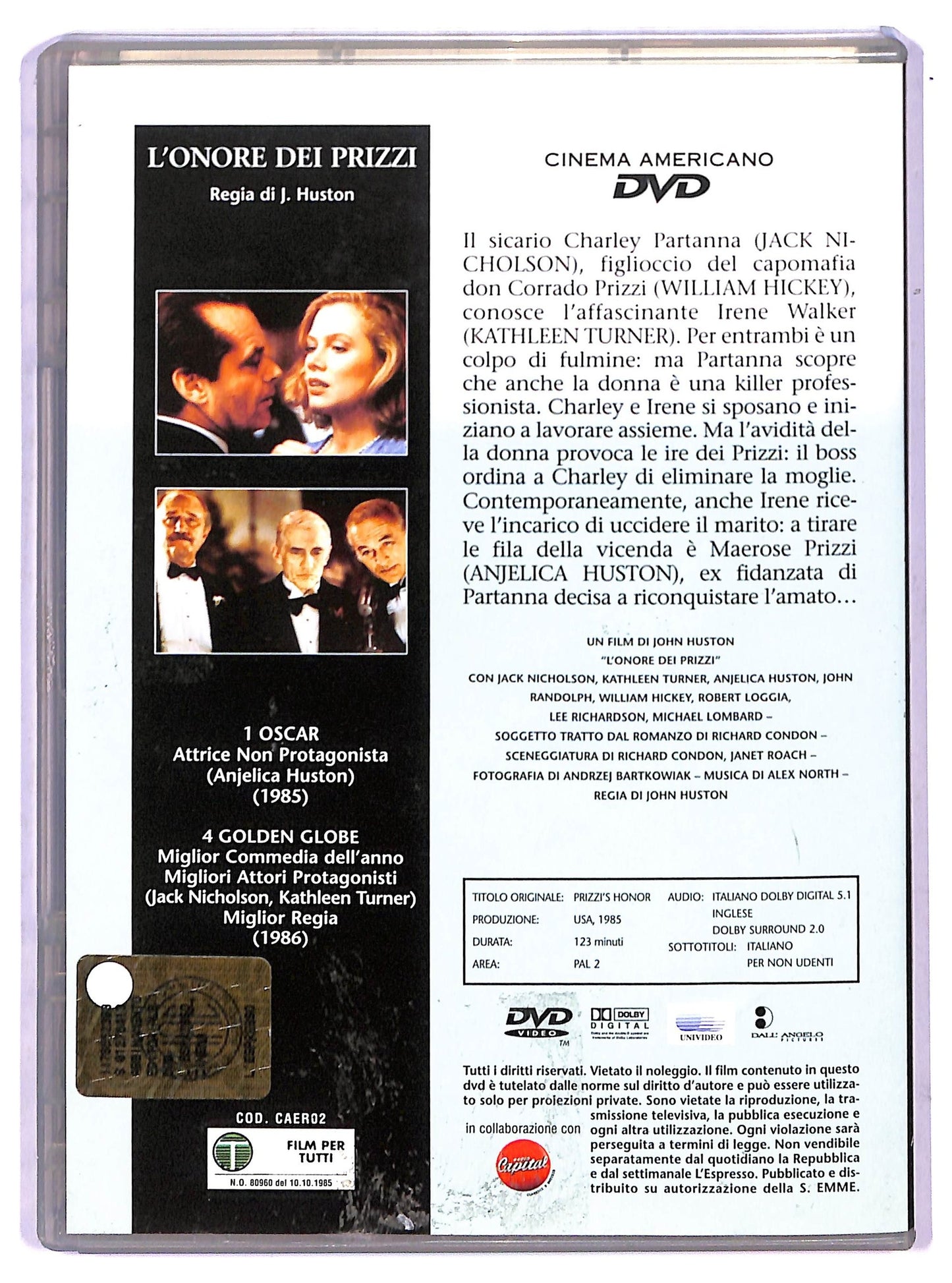 EBOND L'onore dei Prizzi Vol.27 EDITORIALE DVD D801212