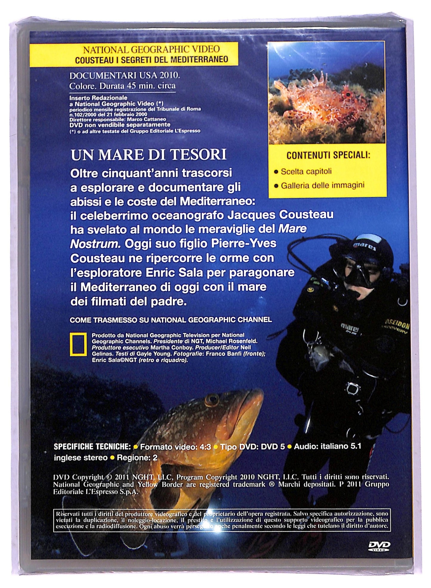 EBOND Cousteau i Segreti Del Mediterraneo National Geographic N.100 DVD D801220