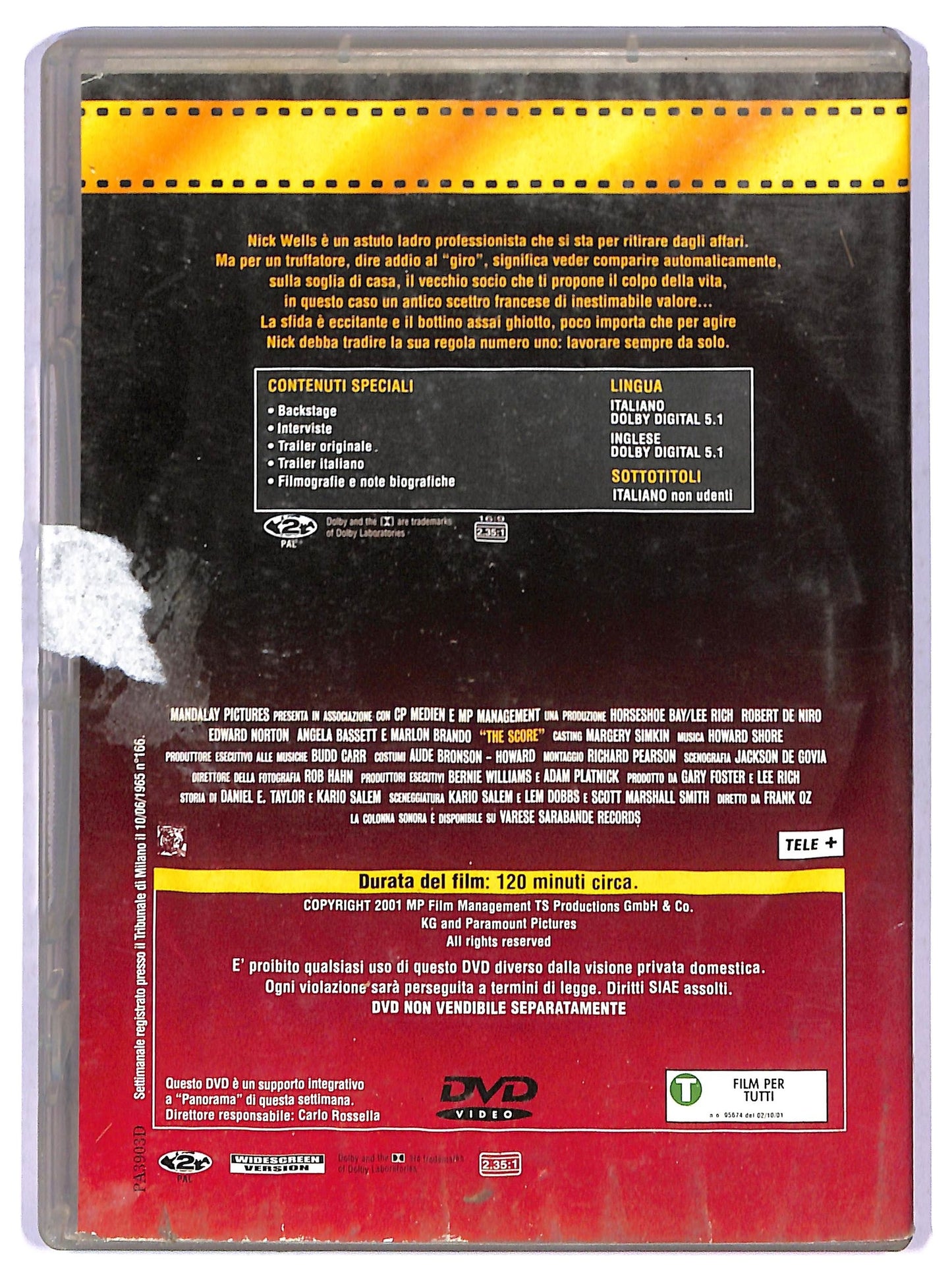 EBOND The Score EDITORIALE DVD D801255