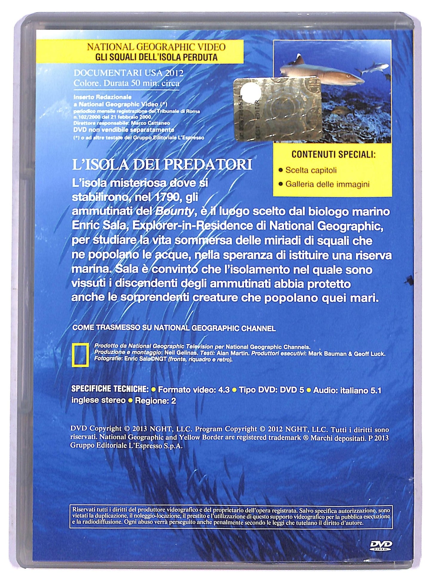 EBOND Gli squali dell'isola perduta - National Geographic EDITORIALE DVD D801461