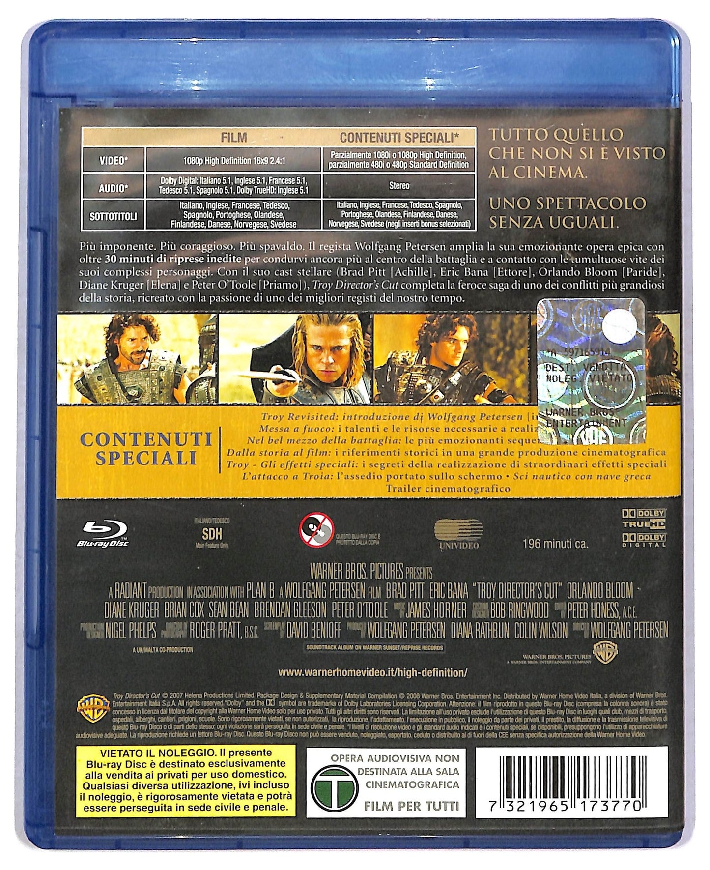 EBOND Troy Director's Cut SPECIAL EDITION BLURAY D801550