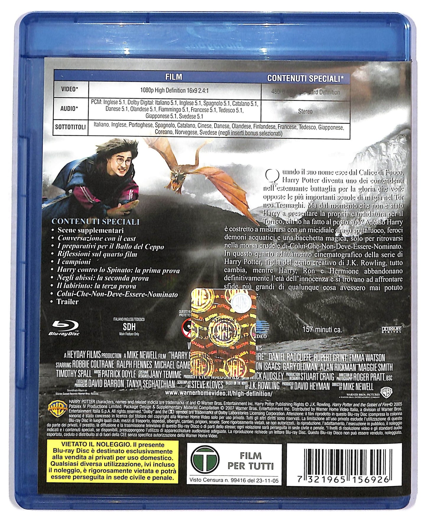 EBOND Harry Potter e il calice di fuoco BLURAY BLURAY D801554
