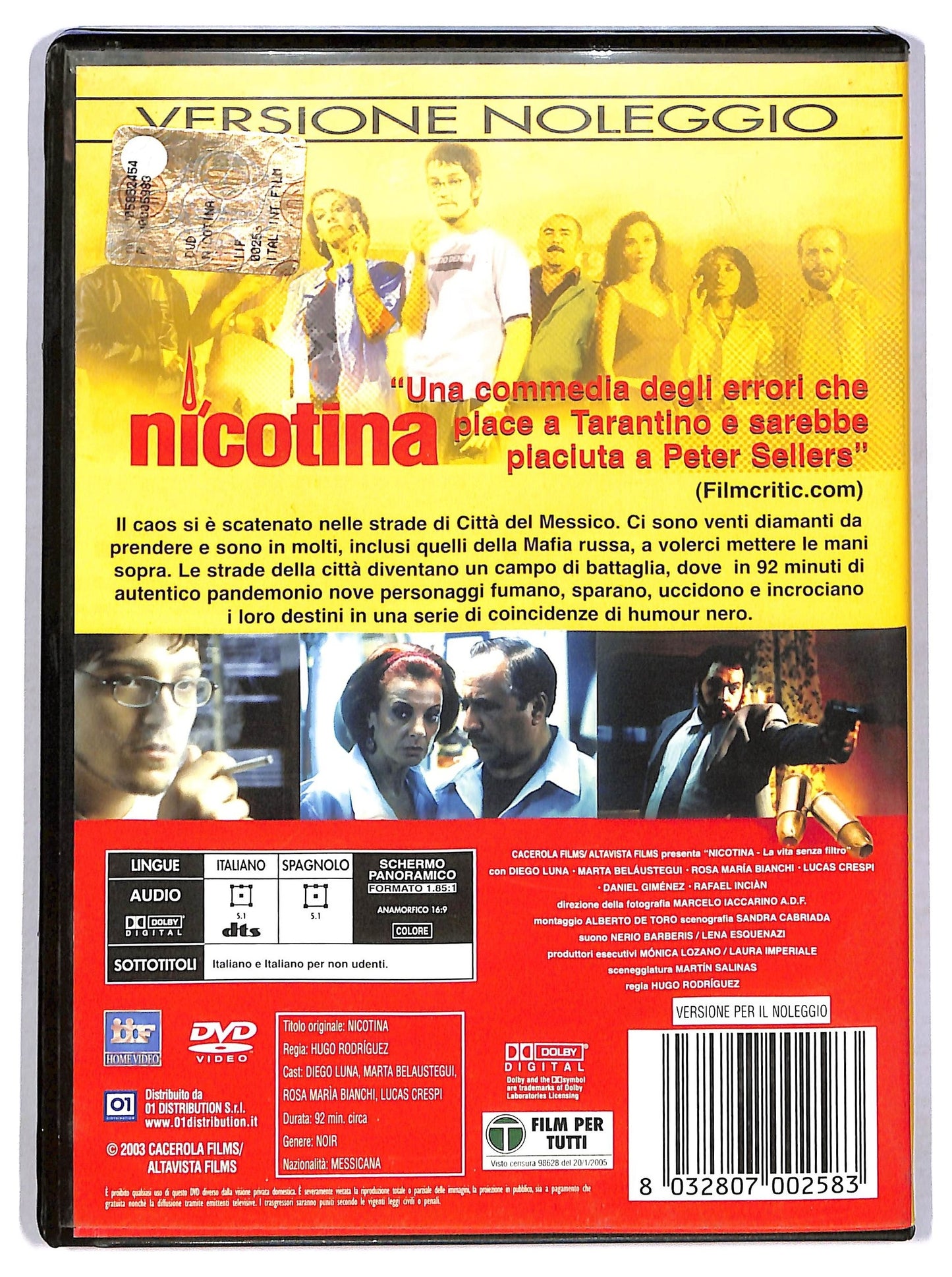EBOND Nicotina - La Vita Senza Filtro DVD Ex Noleggio D801655