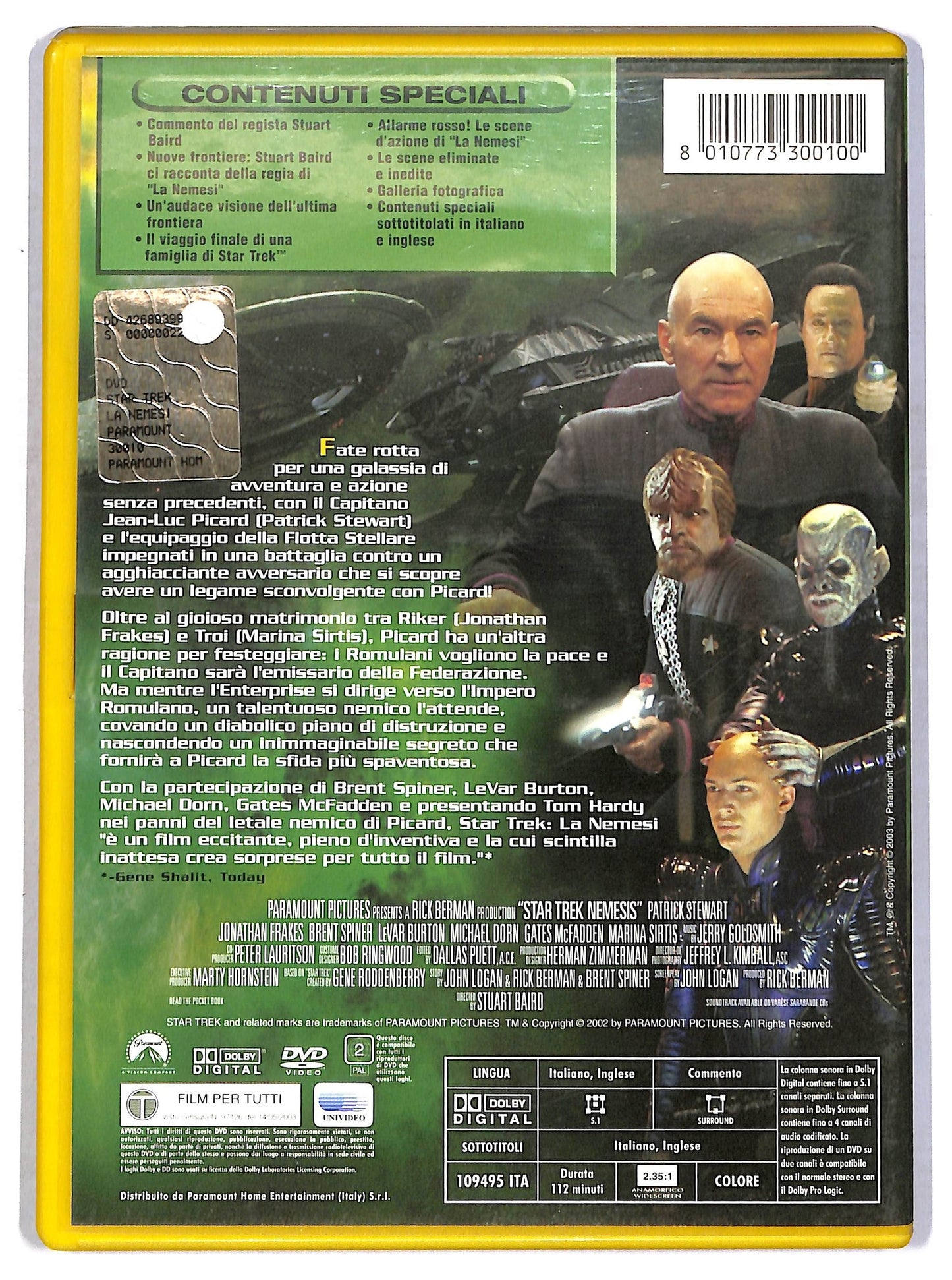 EBOND Star Trek La Nemesi DVD Ex Noleggio D801756