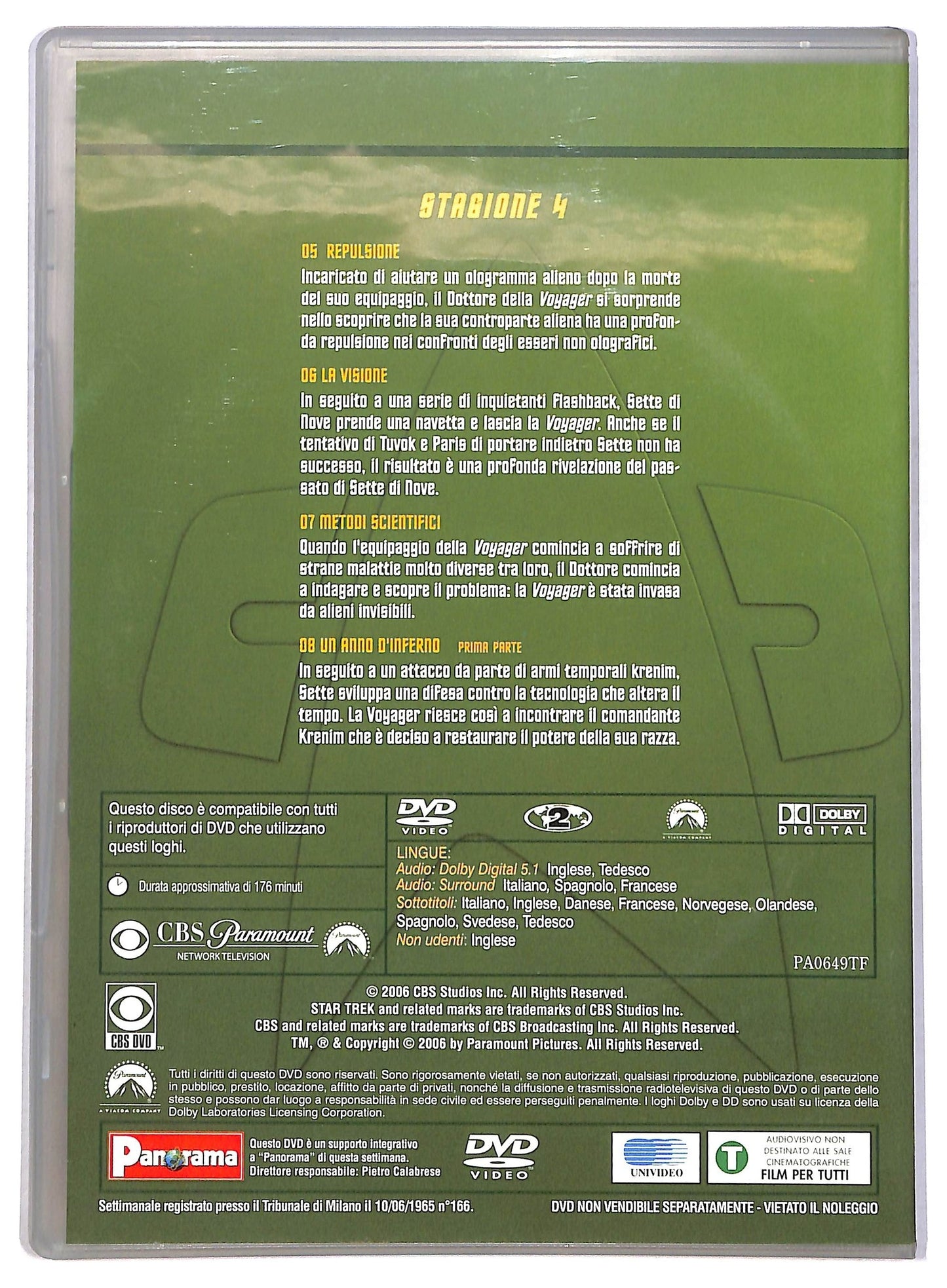 EBOND Star Trek Voyager - Stagione 4 Disco 2 EDITORIALE DVD D801802