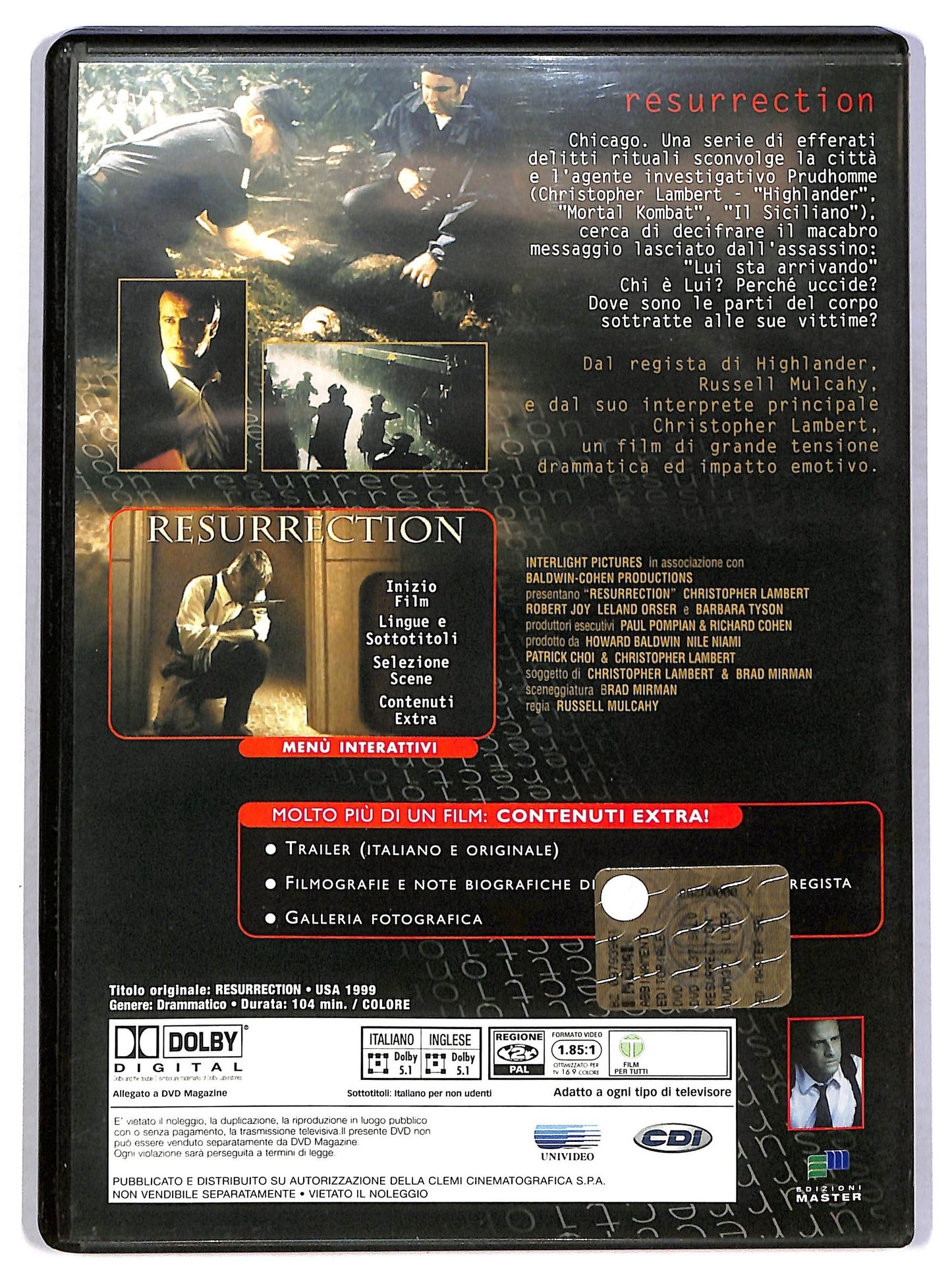 EBOND Resurrection EDITORIALE DVD D801827