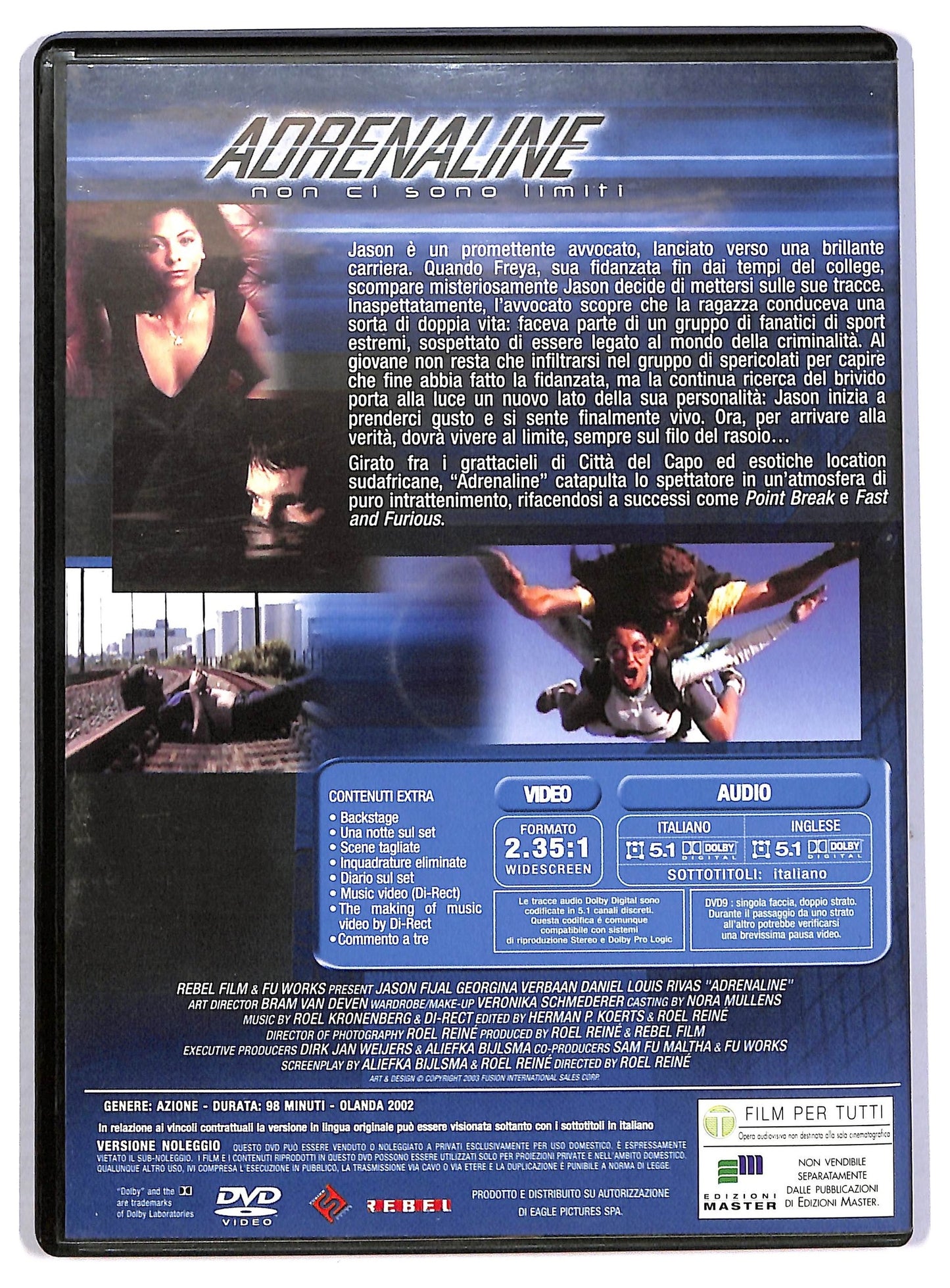 EBOND Adrenaline Non Ci Sono Limiti Di Roel Reine DVD Editoriale D801837
