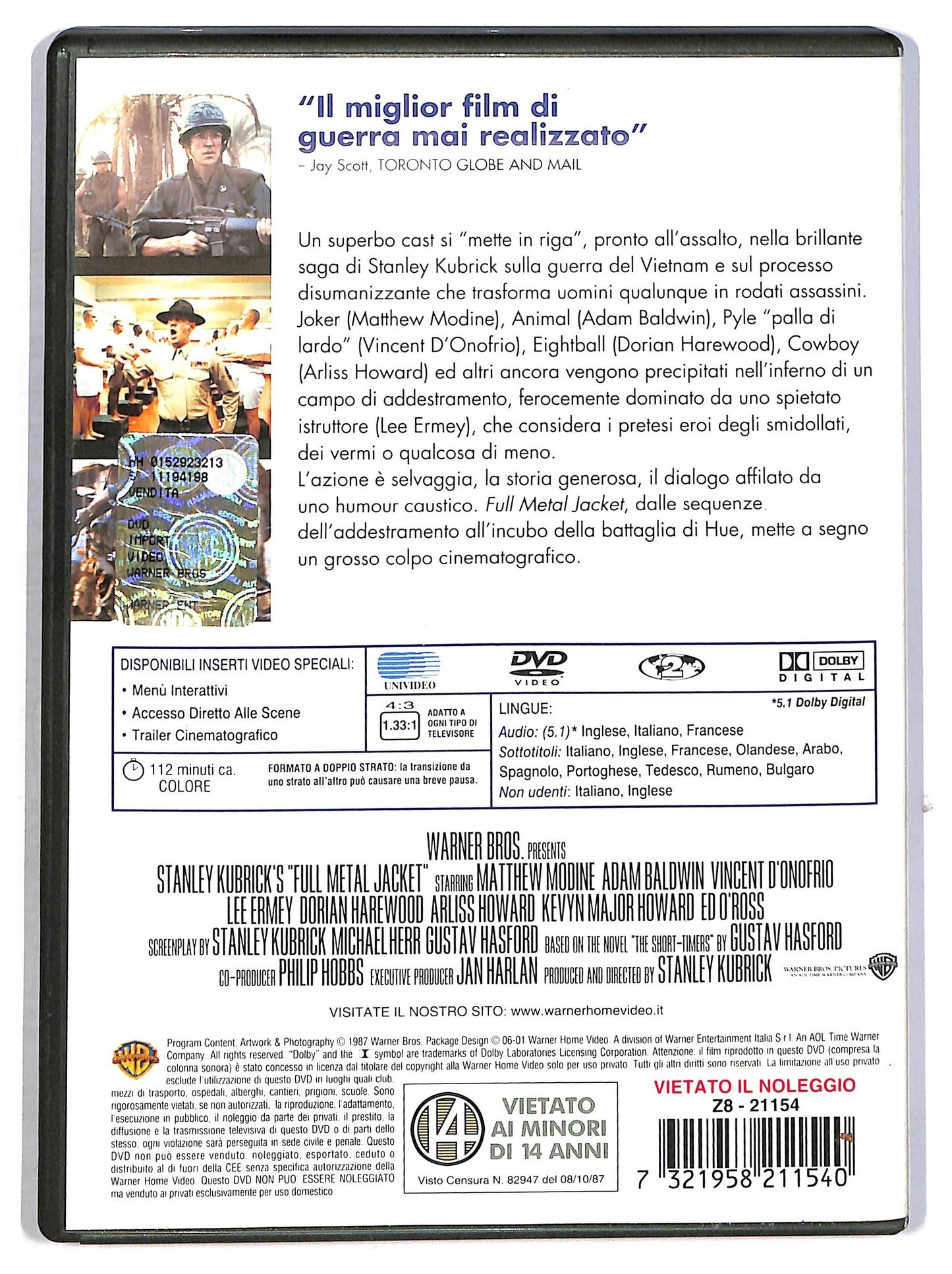 EBOND Full metal jacket DVD D801938