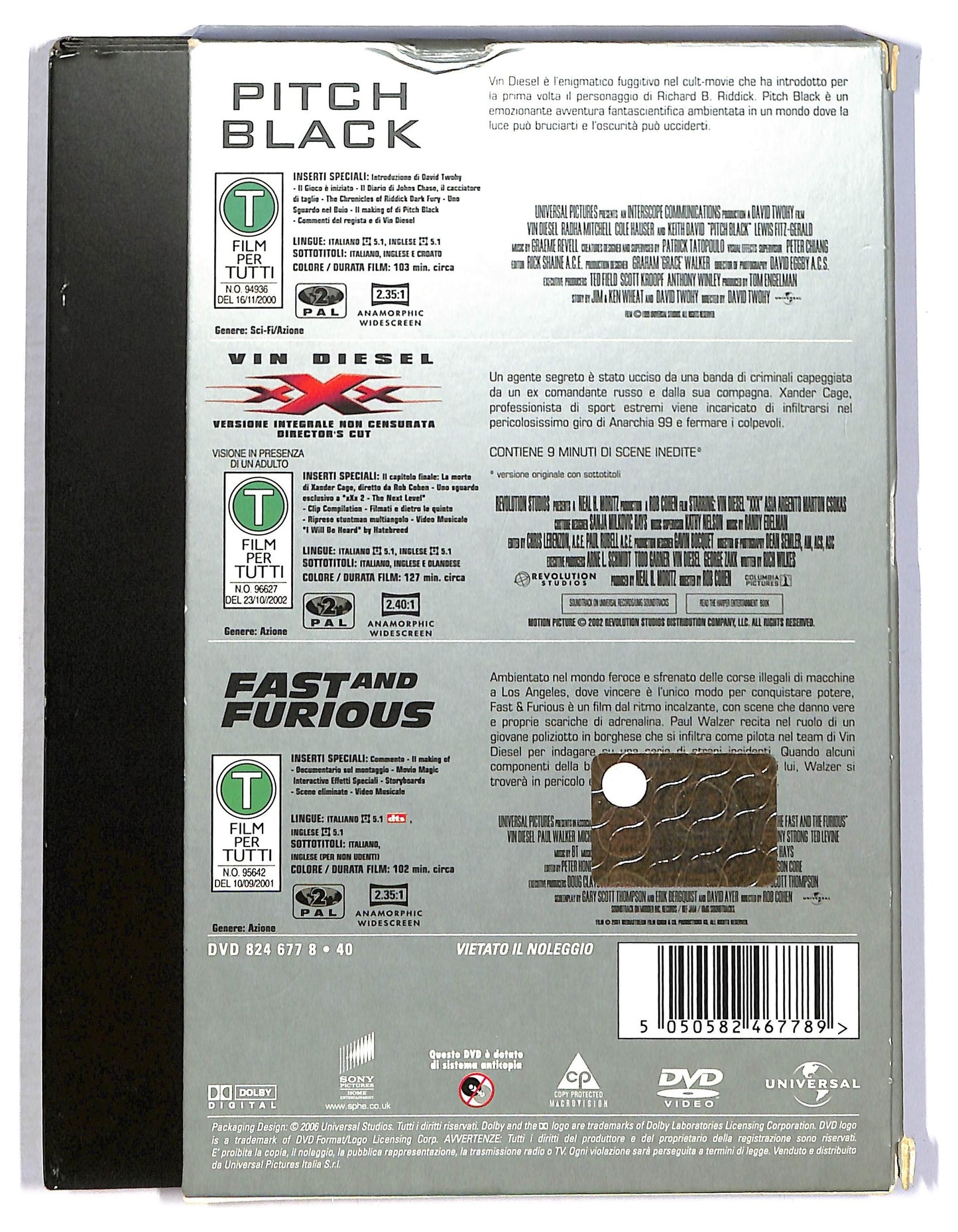 EBOND Vin Diesel Trilogia 3 DVD D801940