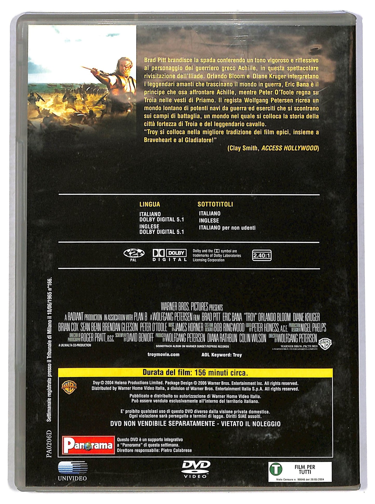 EBOND Troy EDITORIALE DVD D802006