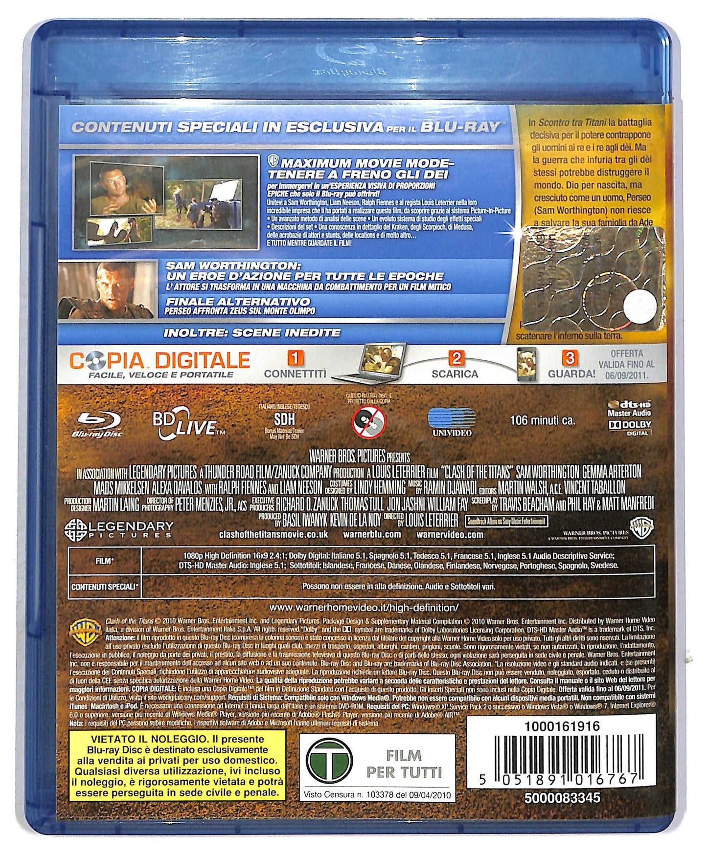 EBOND Scontro Tra Titani Copia Digitale + BLURAY D802107