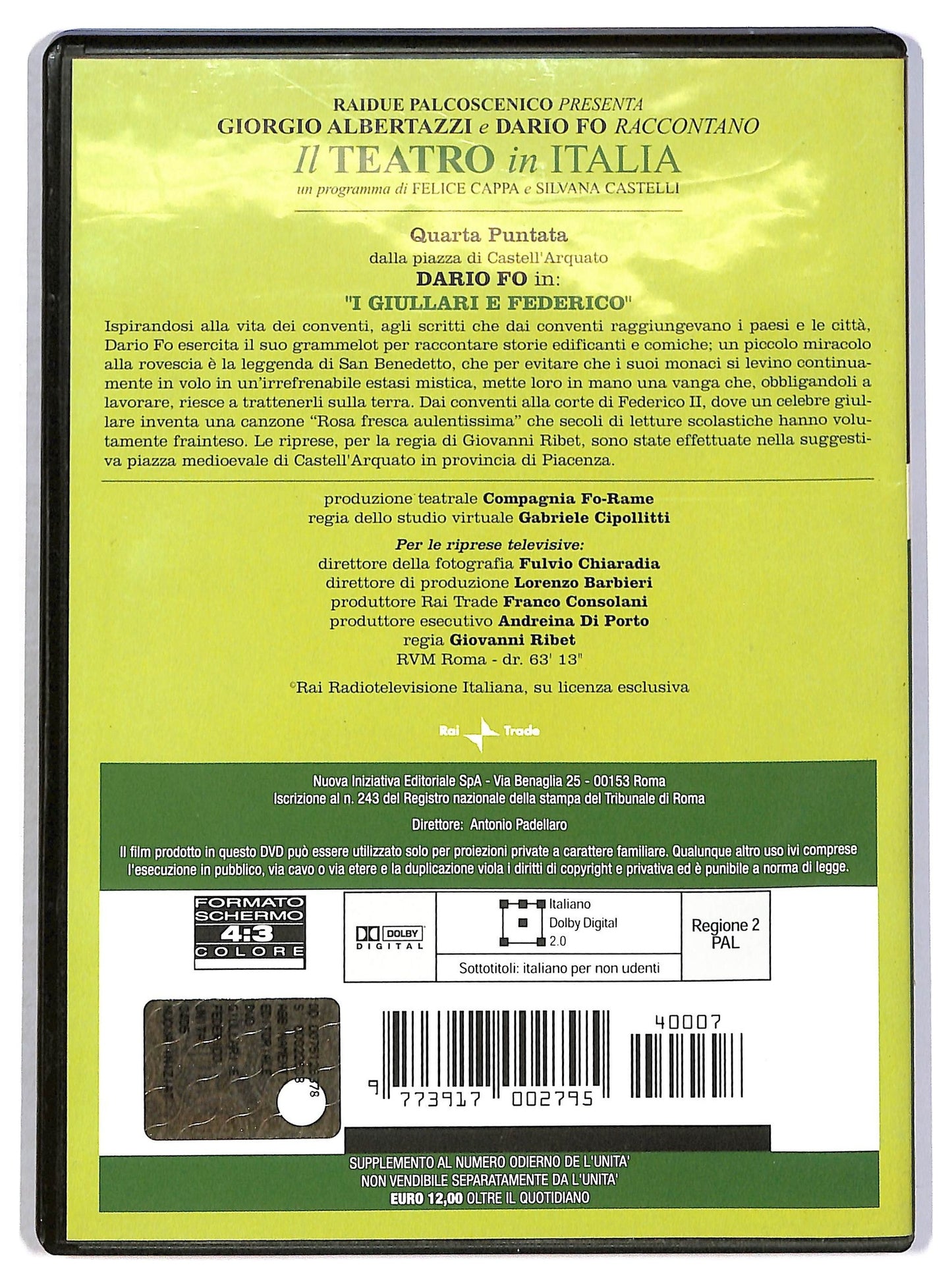 EBOND Il teatro in italia 4 - I giullari e federico EDITORIALE DVD D802140