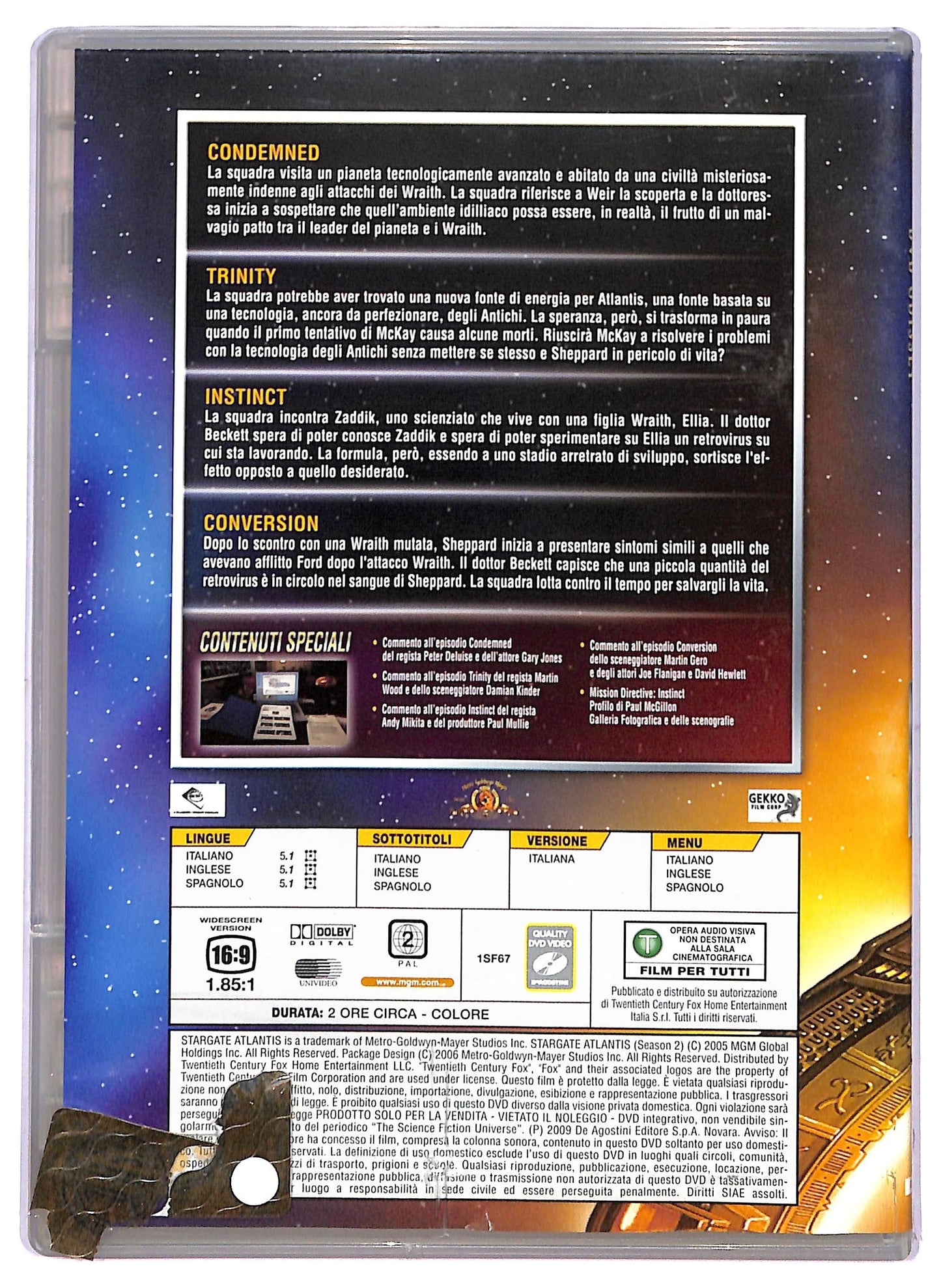 EBOND Stargate Atlantis DVD ODISSEY - File 25 a 28 Slim EDITORIALE DVD D802302