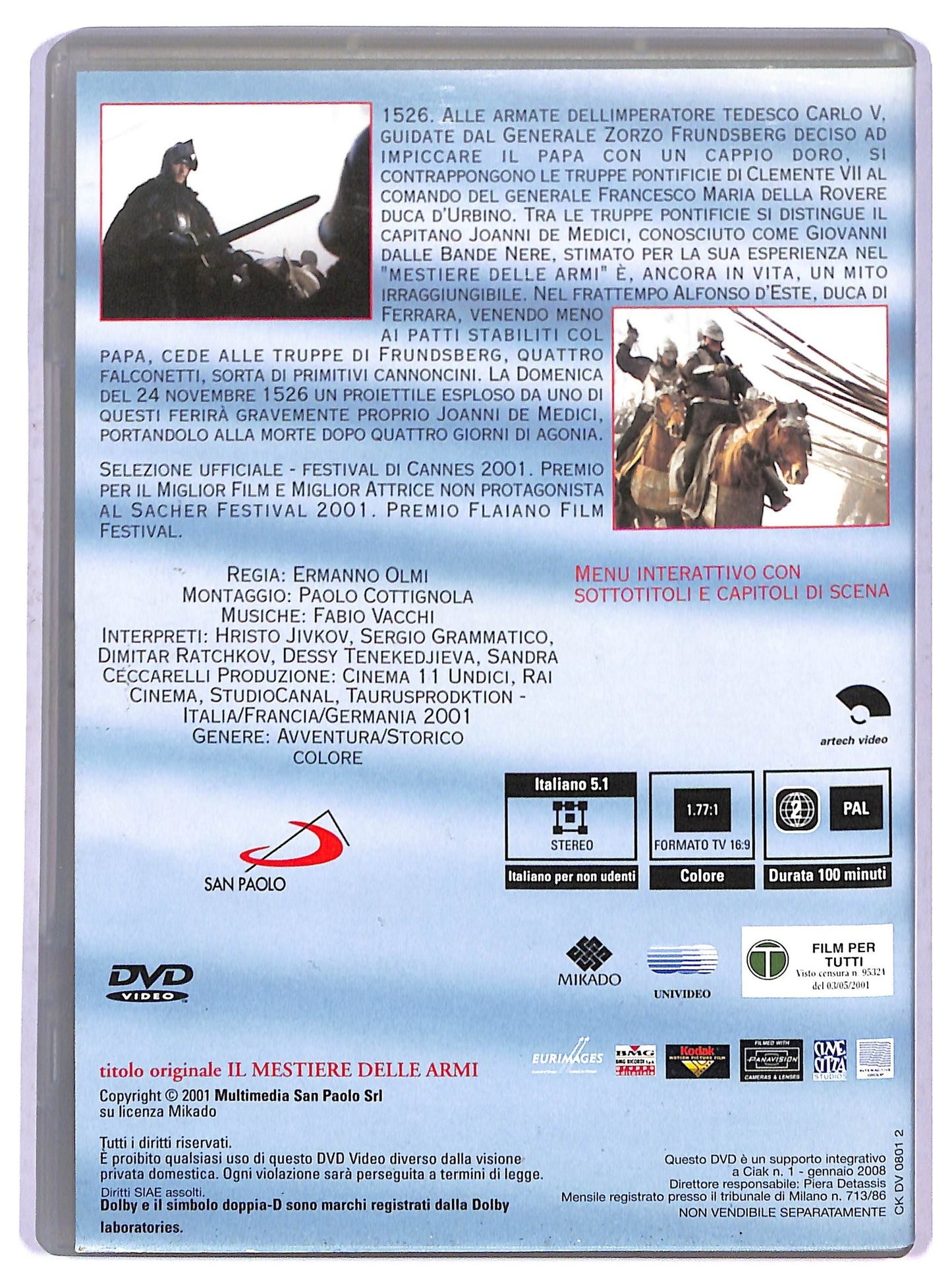 EBOND Il mestiere delle armi EDITORIALE DVD D802426
