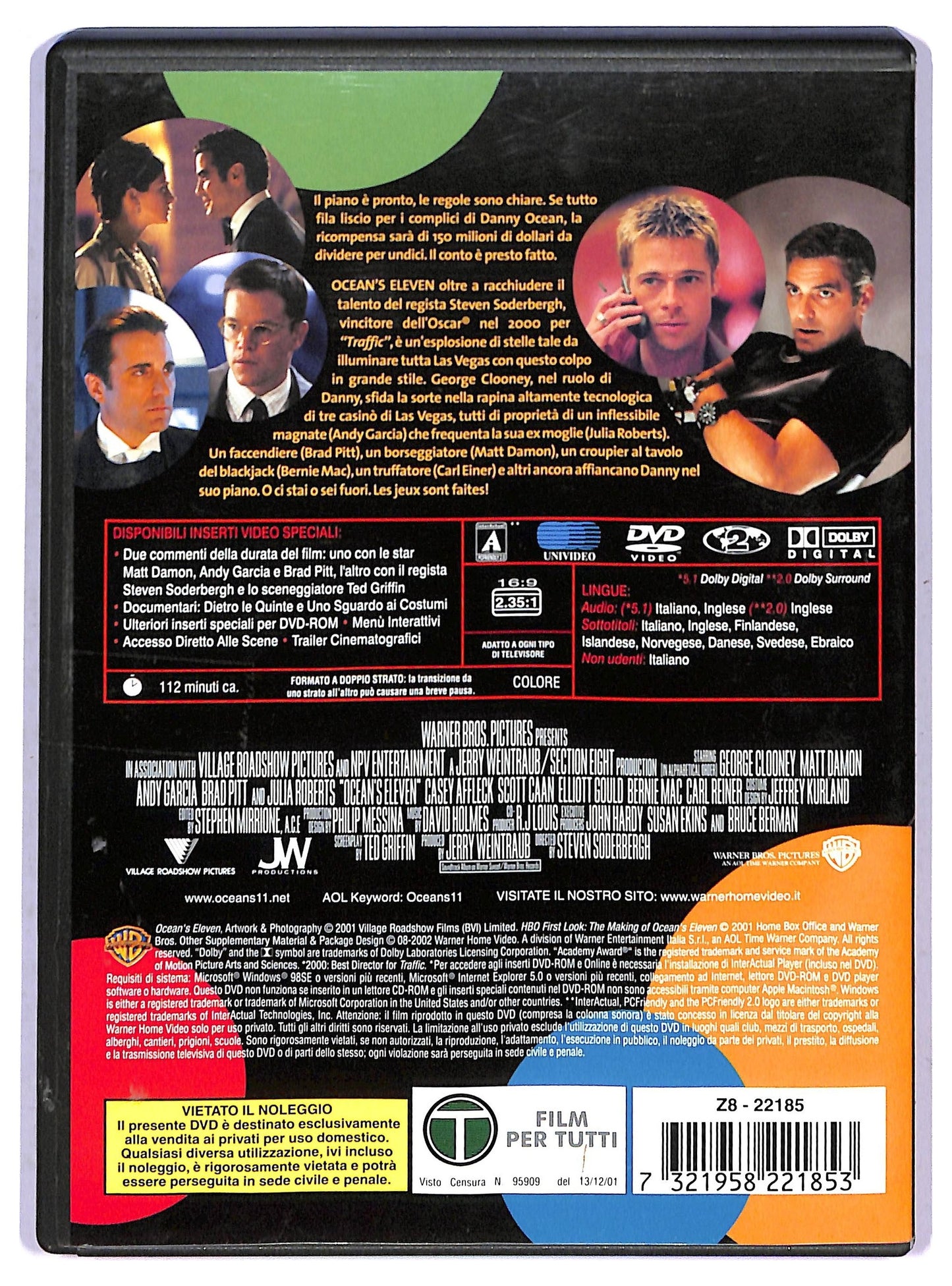 EBOND Ocean's Eleven - Fate il vostro gioco DVD D802502