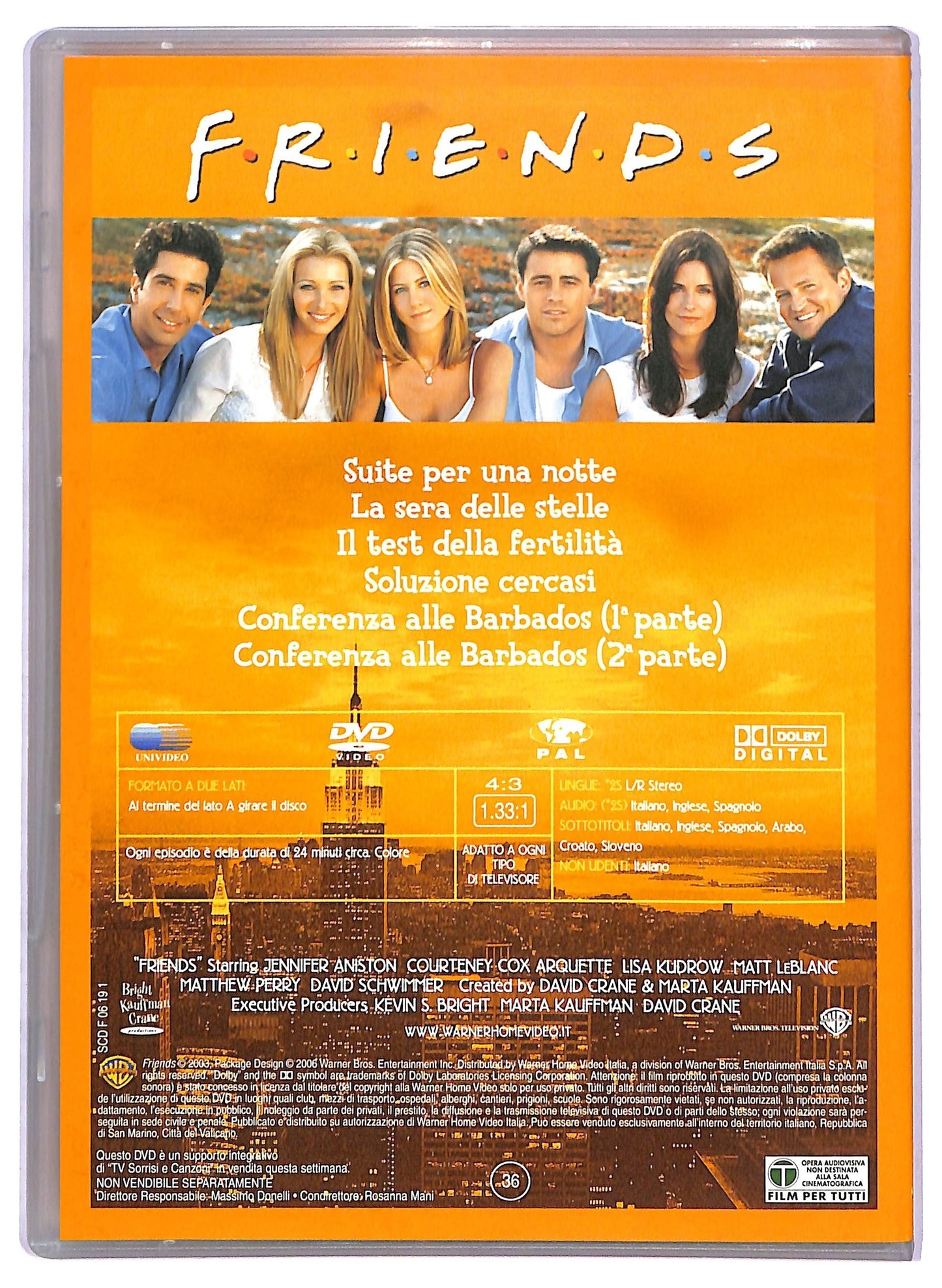 EBOND Friends Stagione 9 Episodi Da 19 a 24 EDITORIALE DVD D802564