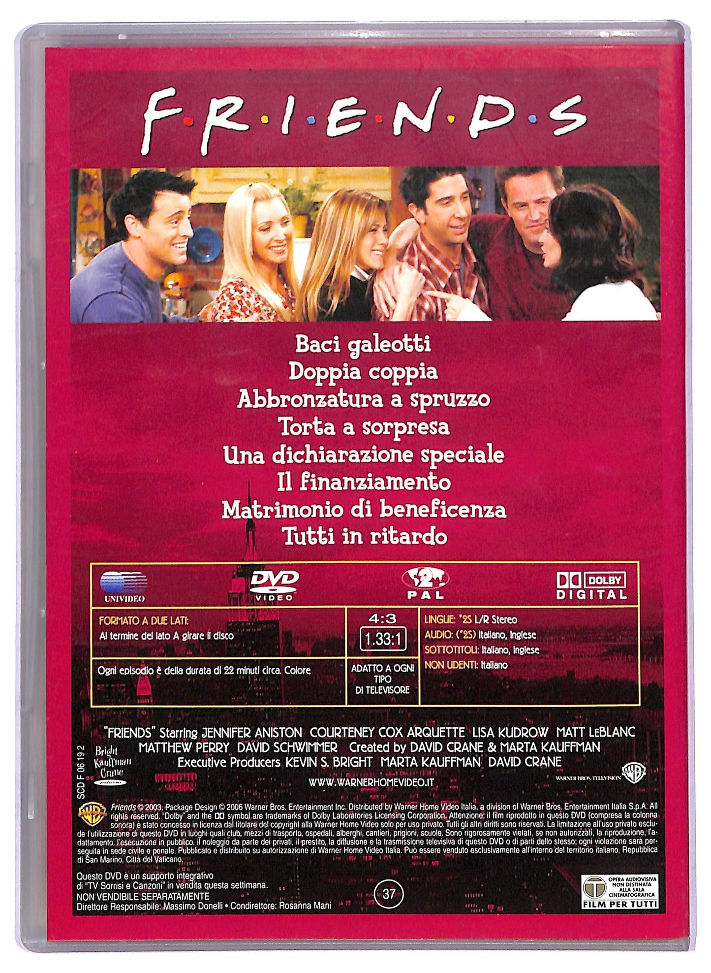 EBOND Friends Stagione 10 Episodi Da 1 a 8 EDITORIALE DVD D802566