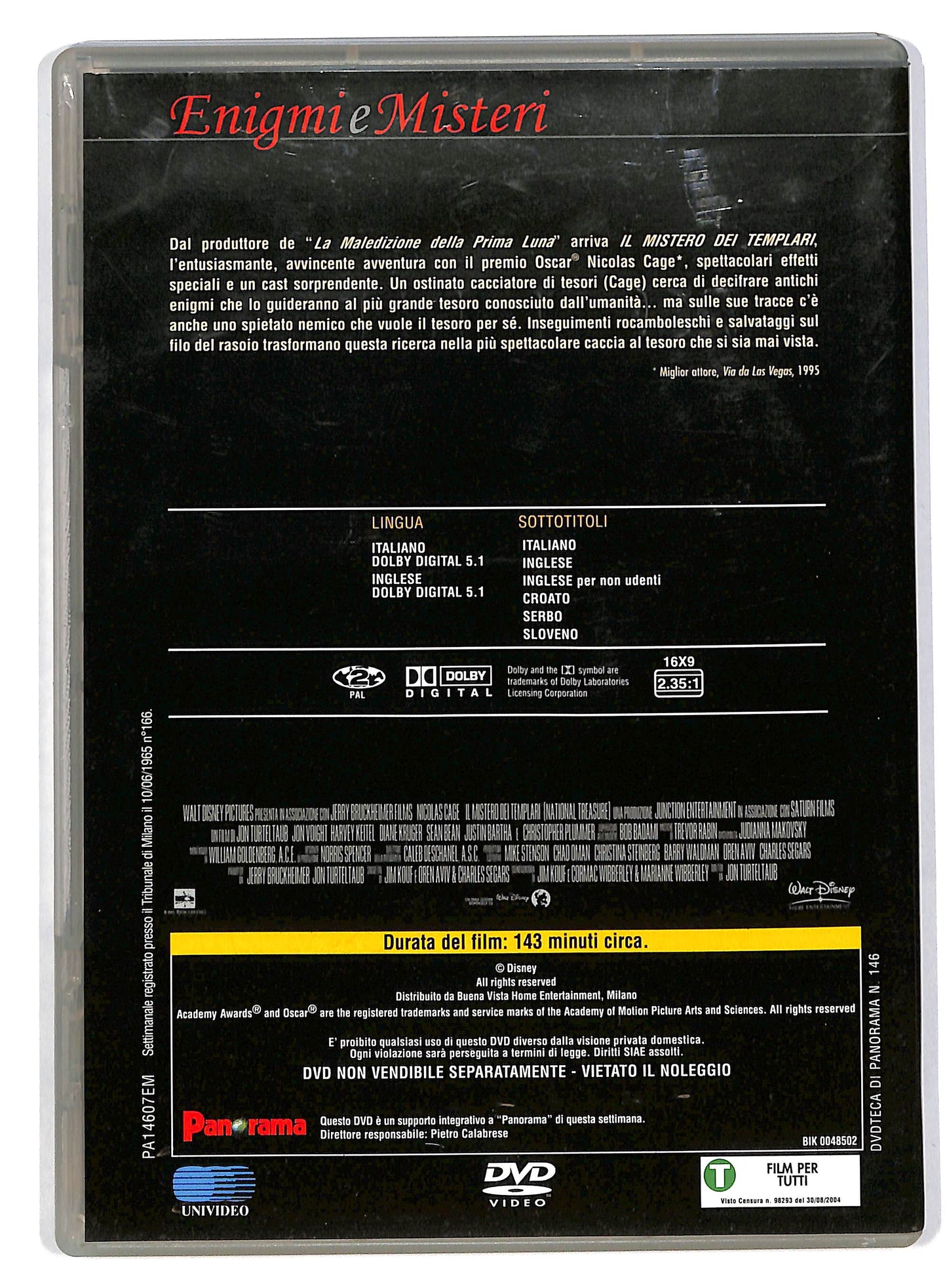 EBOND Il mistero dei Templari - National Treasure EDITORIALE DVD D802770