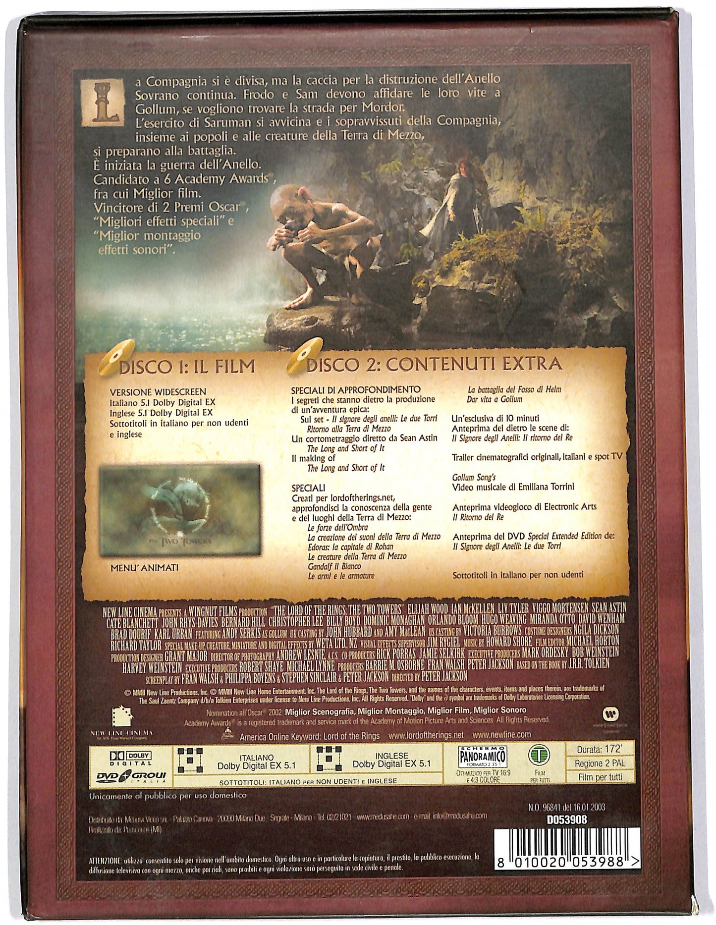 EBOND Il Signore degli Anelli - Le due torri (2DVD) - DIGIPACK DVD D802801