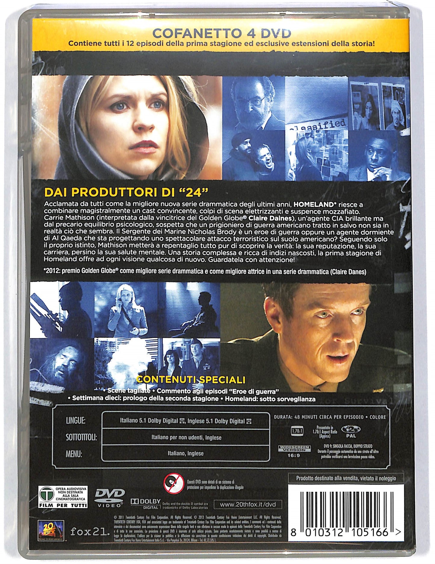 EBOND Homeland. Stagione 1 (4 DVD) DVD D802902