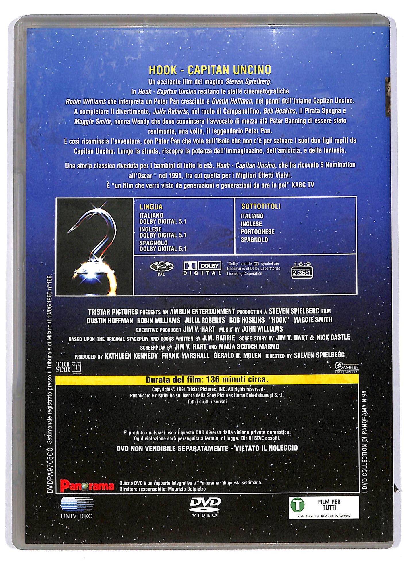 EBOND Hook - Capitan Uncino - EDITORIALE DVD D803030