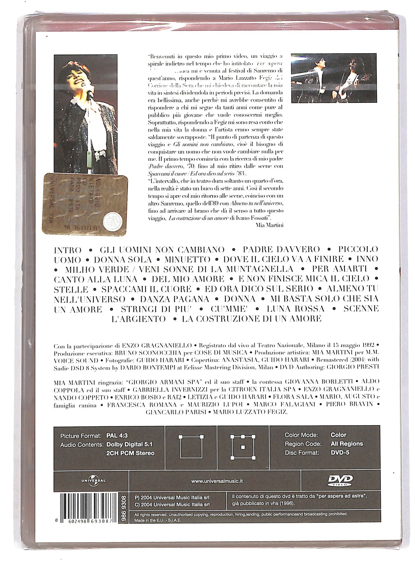 EBOND Mia Martini in concerto - ''Per aspera ad astra'' DVD D803139