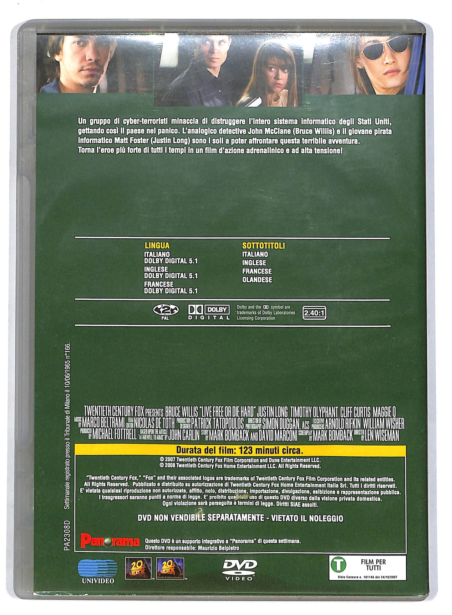EBOND Die Hard - Vivere o morire - EDITORIALE DVD D803443