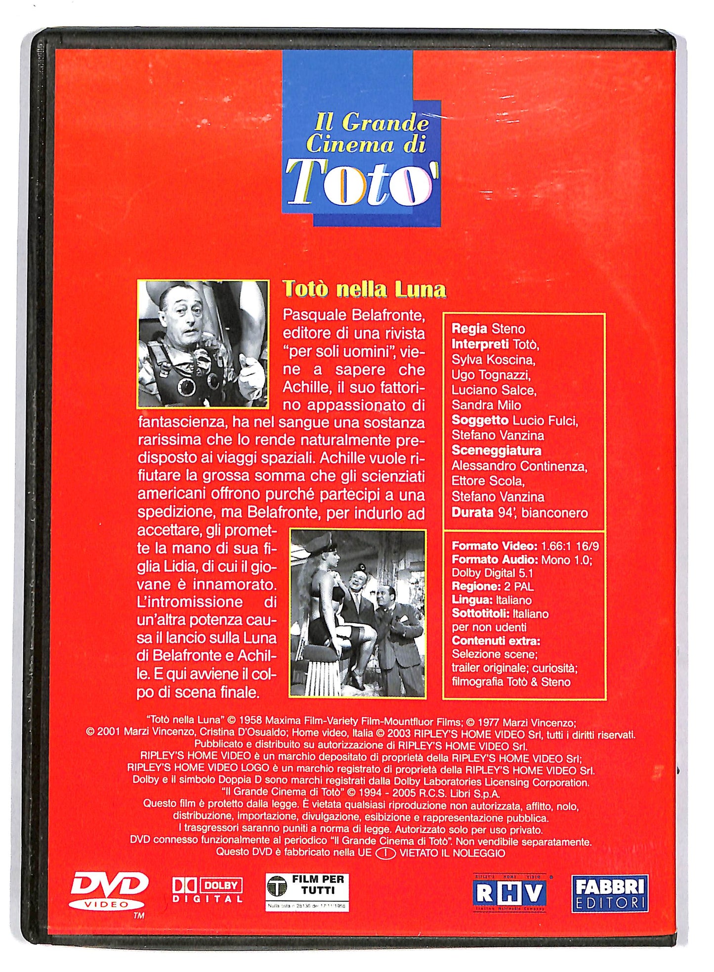 EBOND Toto - Toto nella luna - NO BOOKLET - EDITORIALE DVD D803614