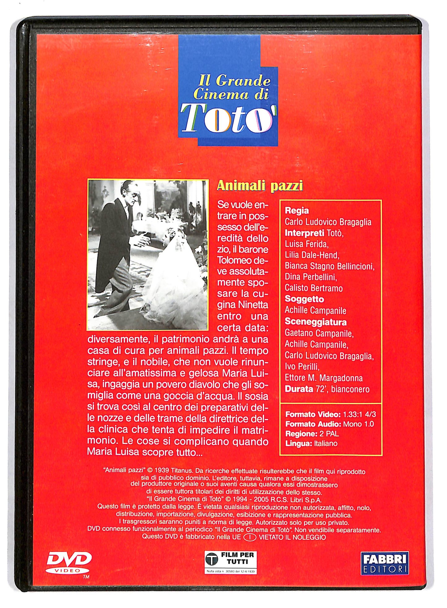 EBOND Toto - Animali pazzi - NO BOOKLET EDITORIALE DVD D803651