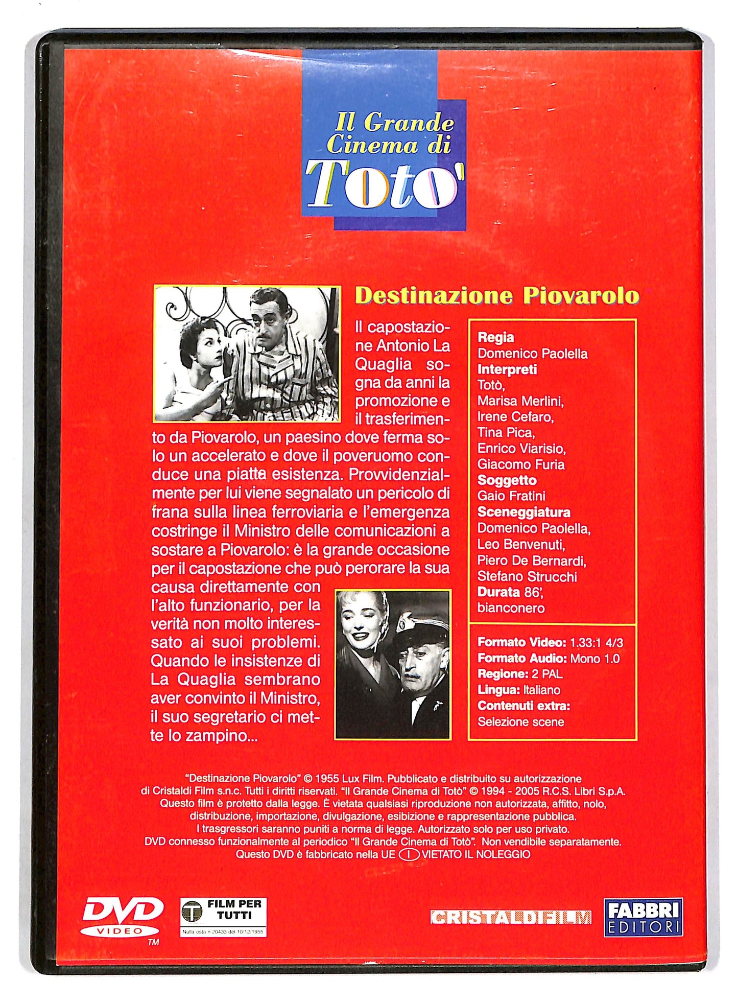 EBOND Toto - Destinazione Piovarolo - NO BOOKLET EDITORIALE DVD D803719