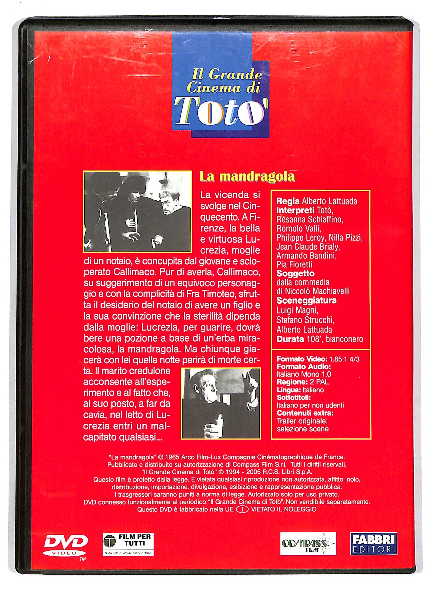 EBOND Toto - La mandragola - EDITORIALE DVD D803720