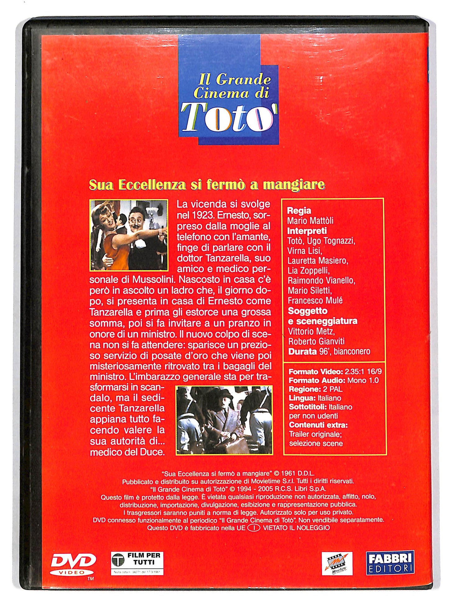 EBOND Toto - Sua Eccellenza si fermo a mangiare - EDITORIALE DVD D803803