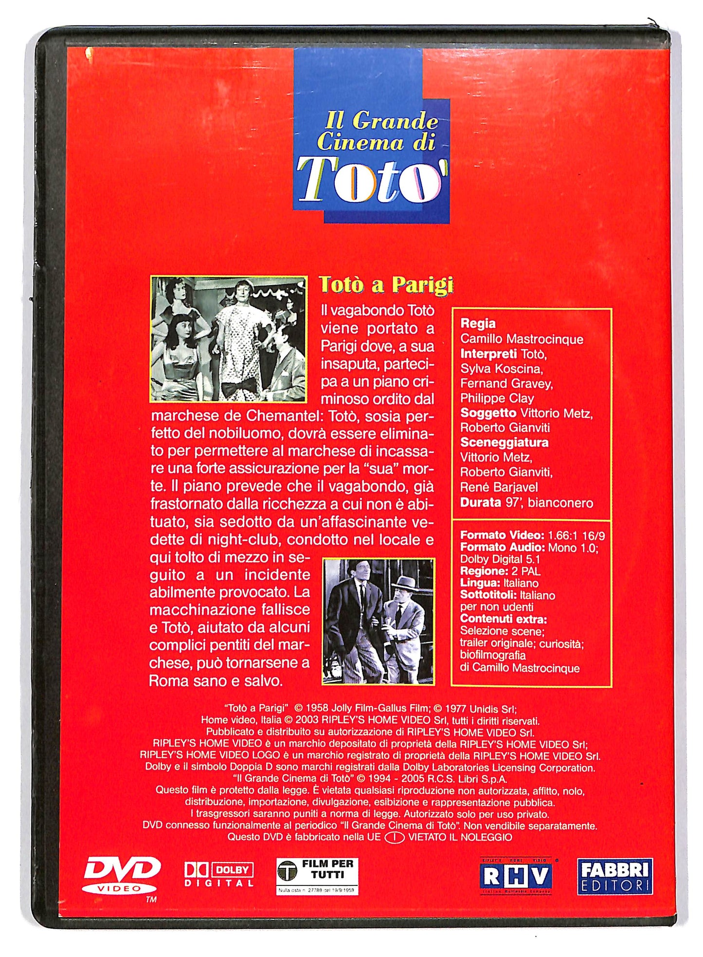 EBOND Toto - Toto a Parigi - EDITORIALE DVD D803862