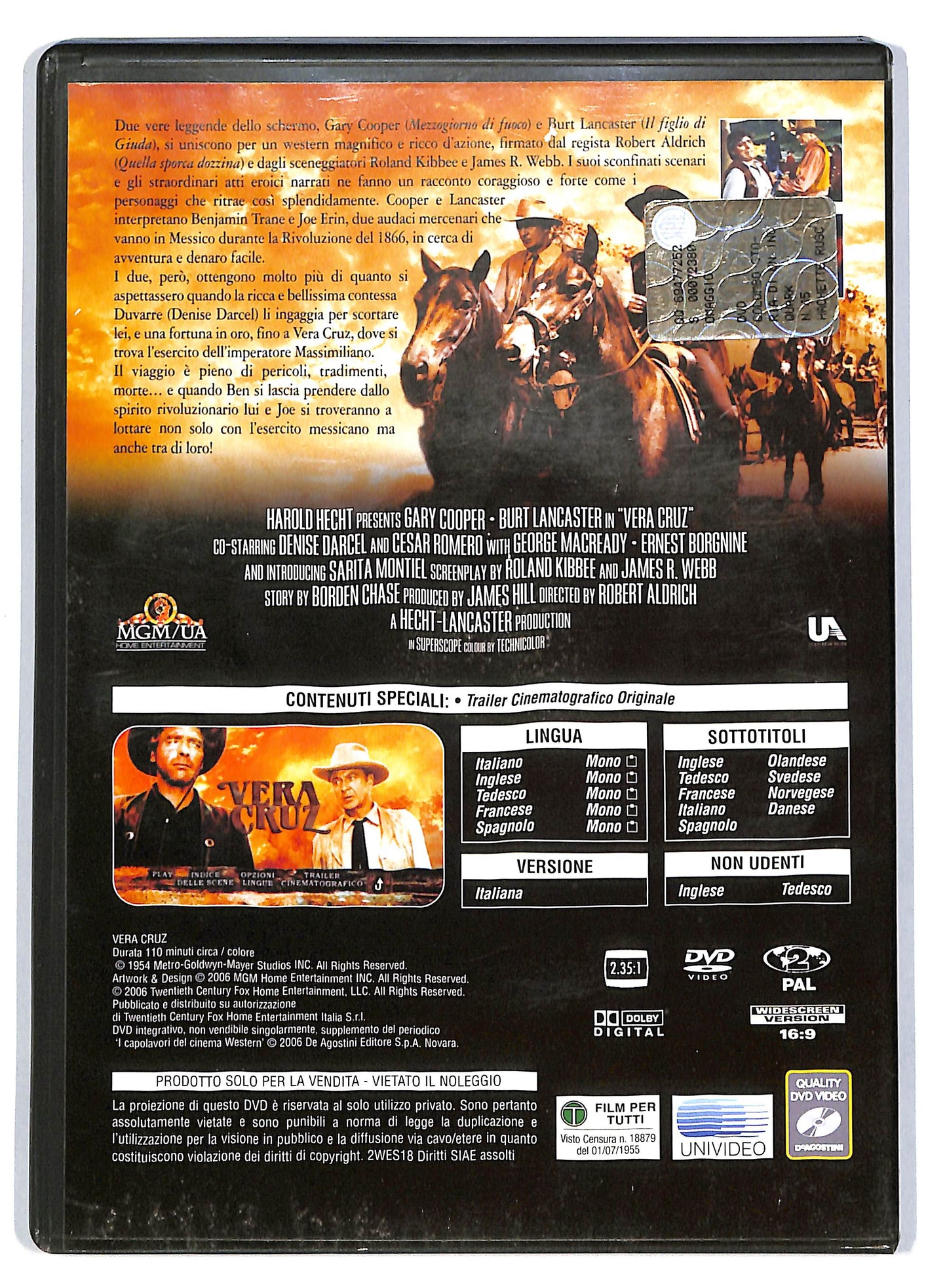 EBOND Vera Cruz - NO BOOKLET EDITORIALE  DVD D803940