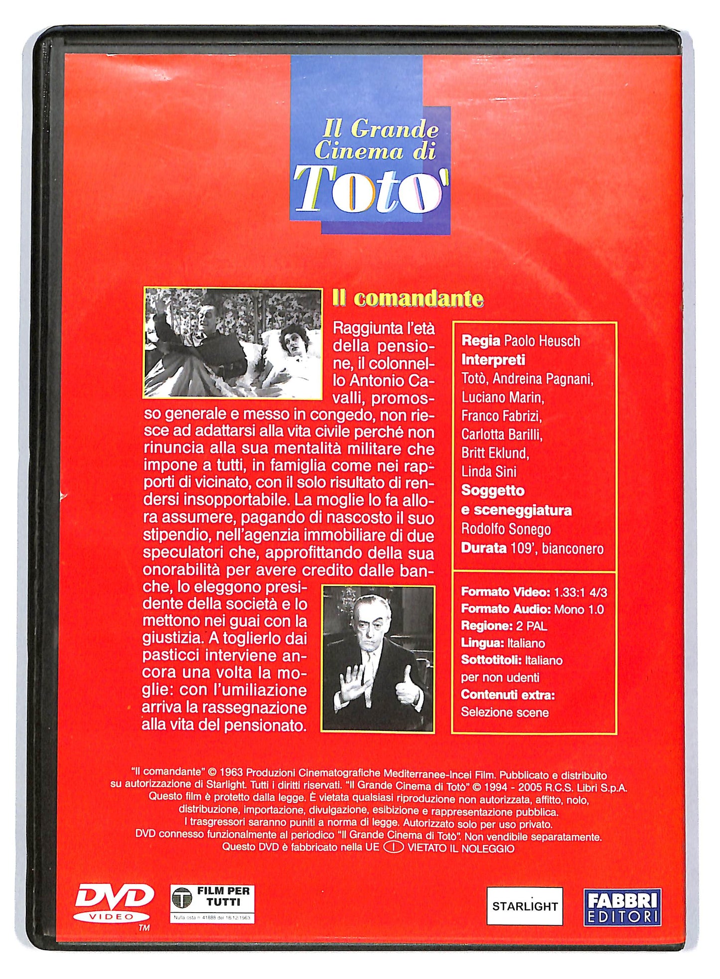 EBOND Toto - Il comandante - NO BOOKLET EDITORIALE DVD D803944