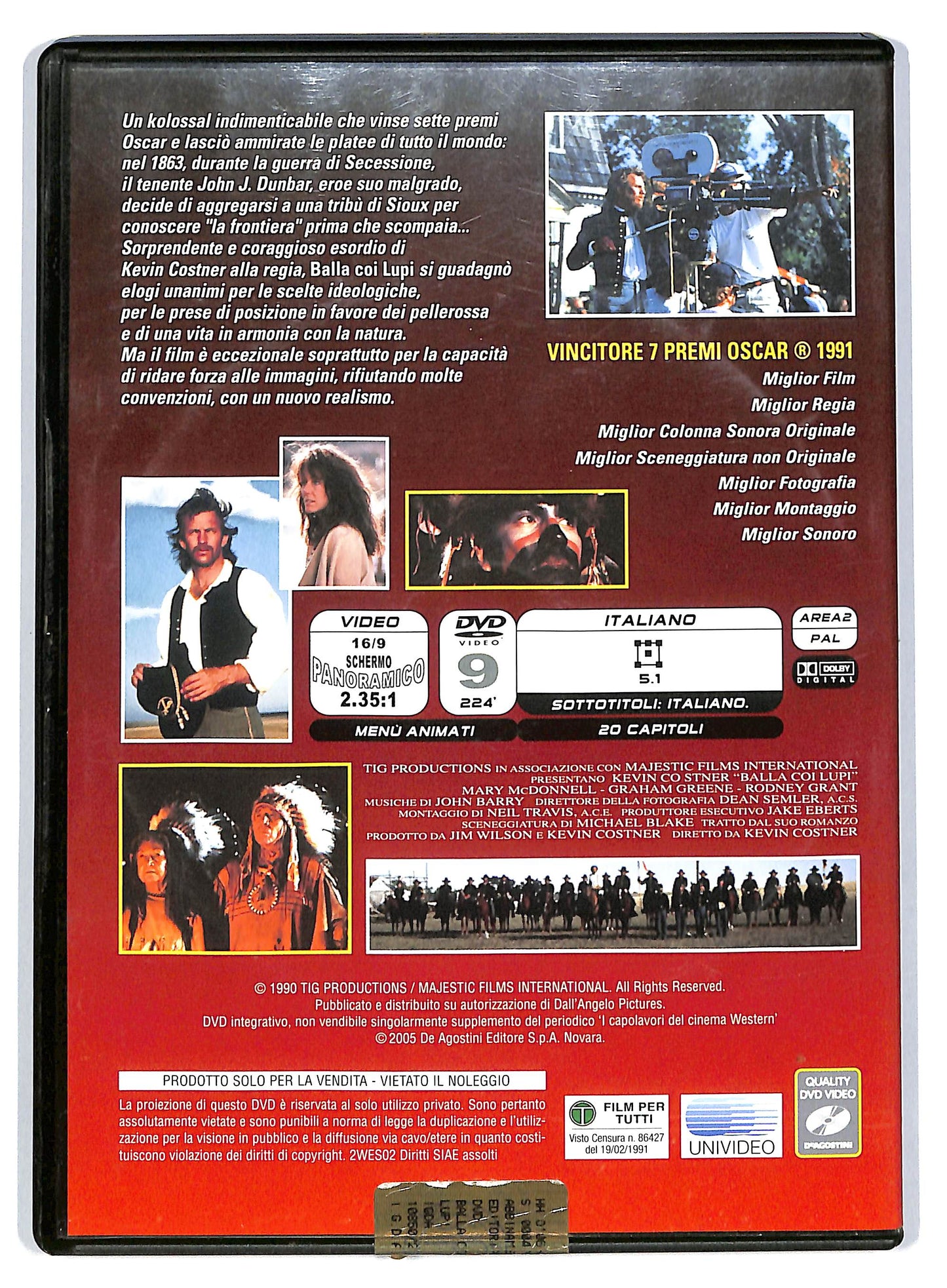 EBOND Balla coi lupi - NO BOOKLET EDITORIALE  DVD D804015