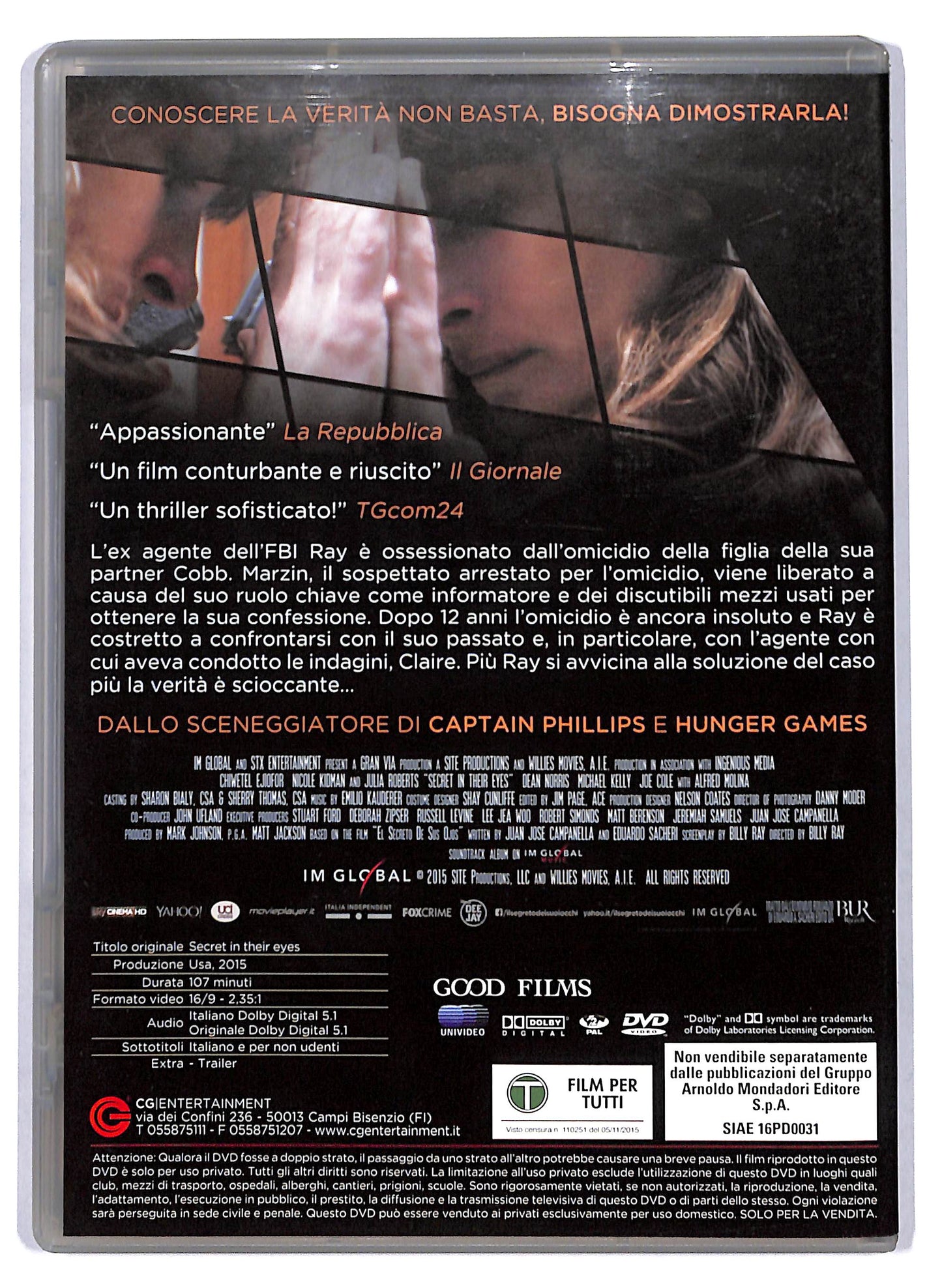 EBOND Il segreto dei suoi occhi EDITORIALE DVD D804702