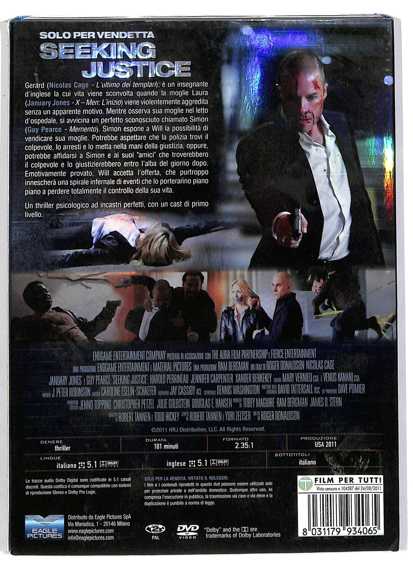 EBOND Solo per vendetta - Seeking Justice - Slipcase DVD D804922