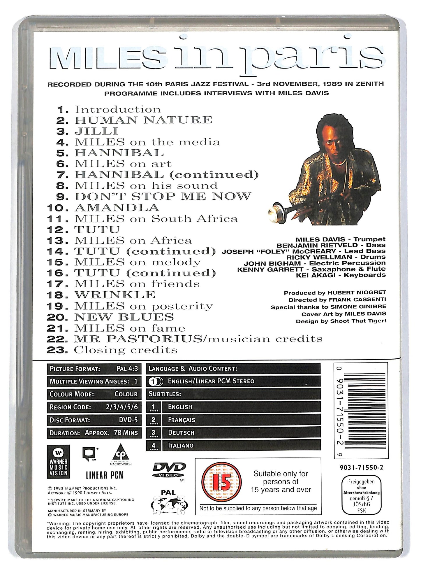 EBOND Miles Davis – Miles In Paris DVD D804958