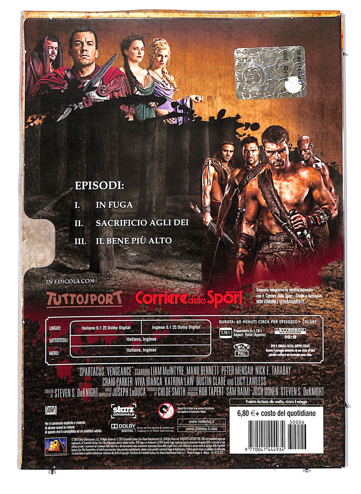 EBOND Spartacus La vendetta Seconda Stagione disco 1 DIGIPACK DVD D805126